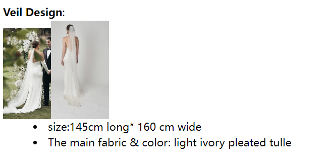 Custom Veil to Match Design BR20231911