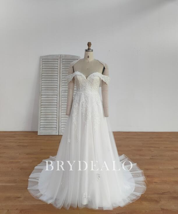 Private Label Off-shoulder A-line Bridal Dress 2004240658