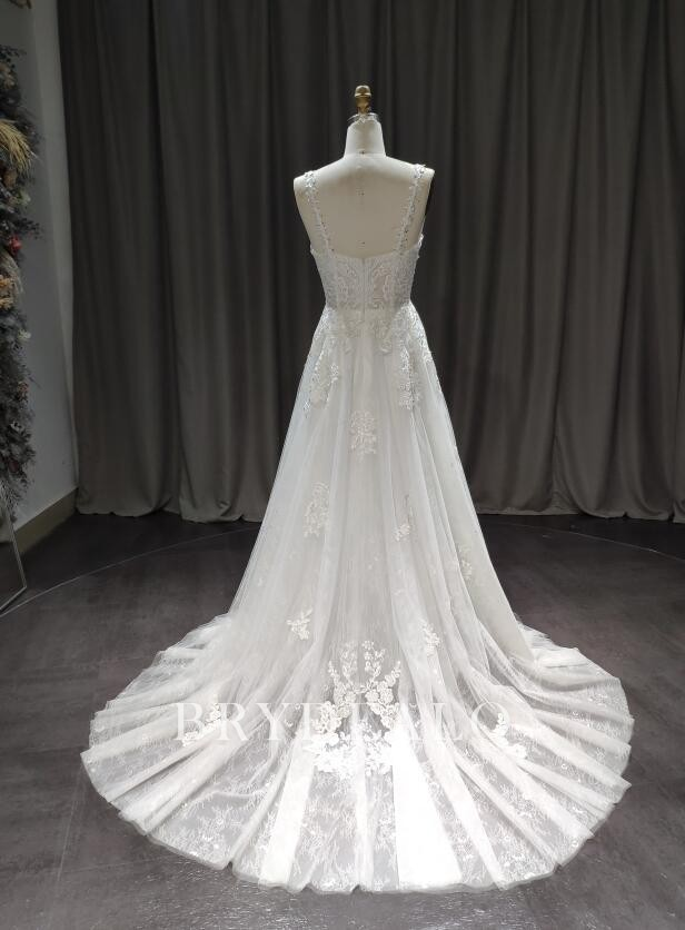 Sheer Lace Corset Bridal Dress 2103141827