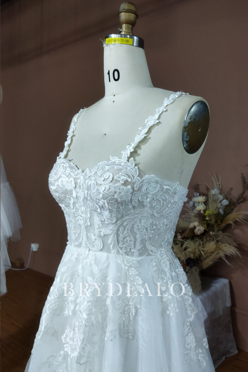 Sheer Lace Corset Bridal Dress 2103141827