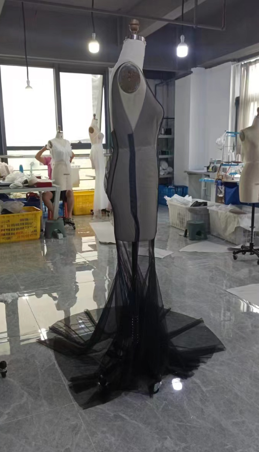 sleeveless V-cutout dress mockup