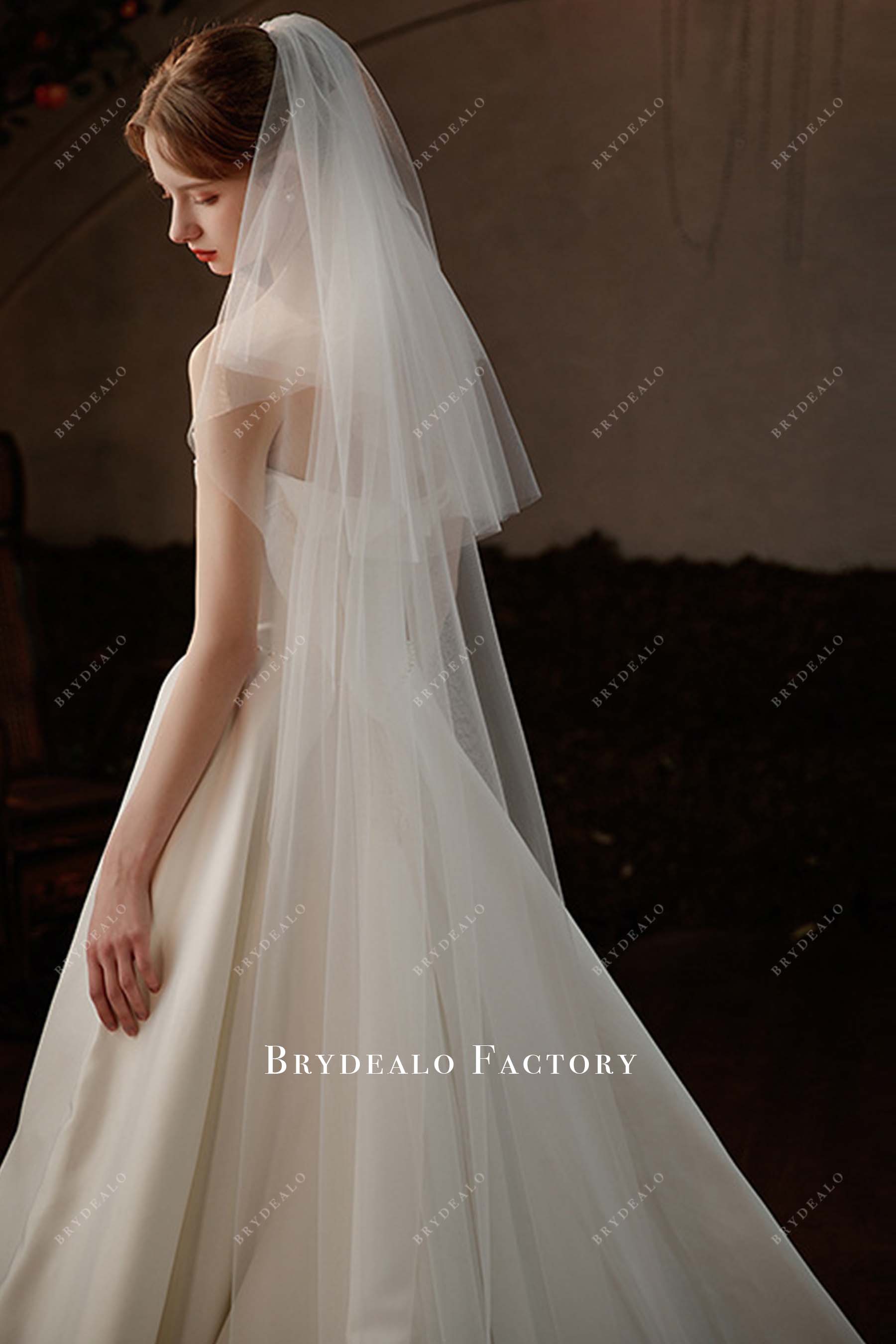 chapel length bridal veil