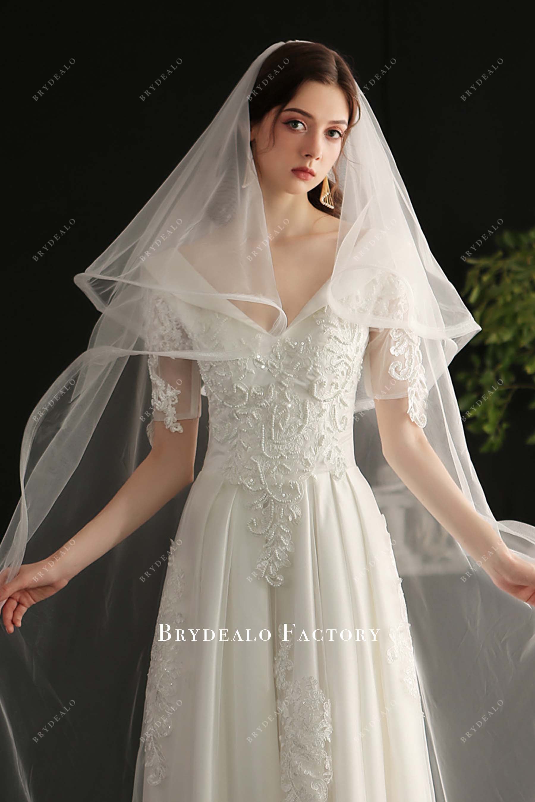 chapel length wedding veil