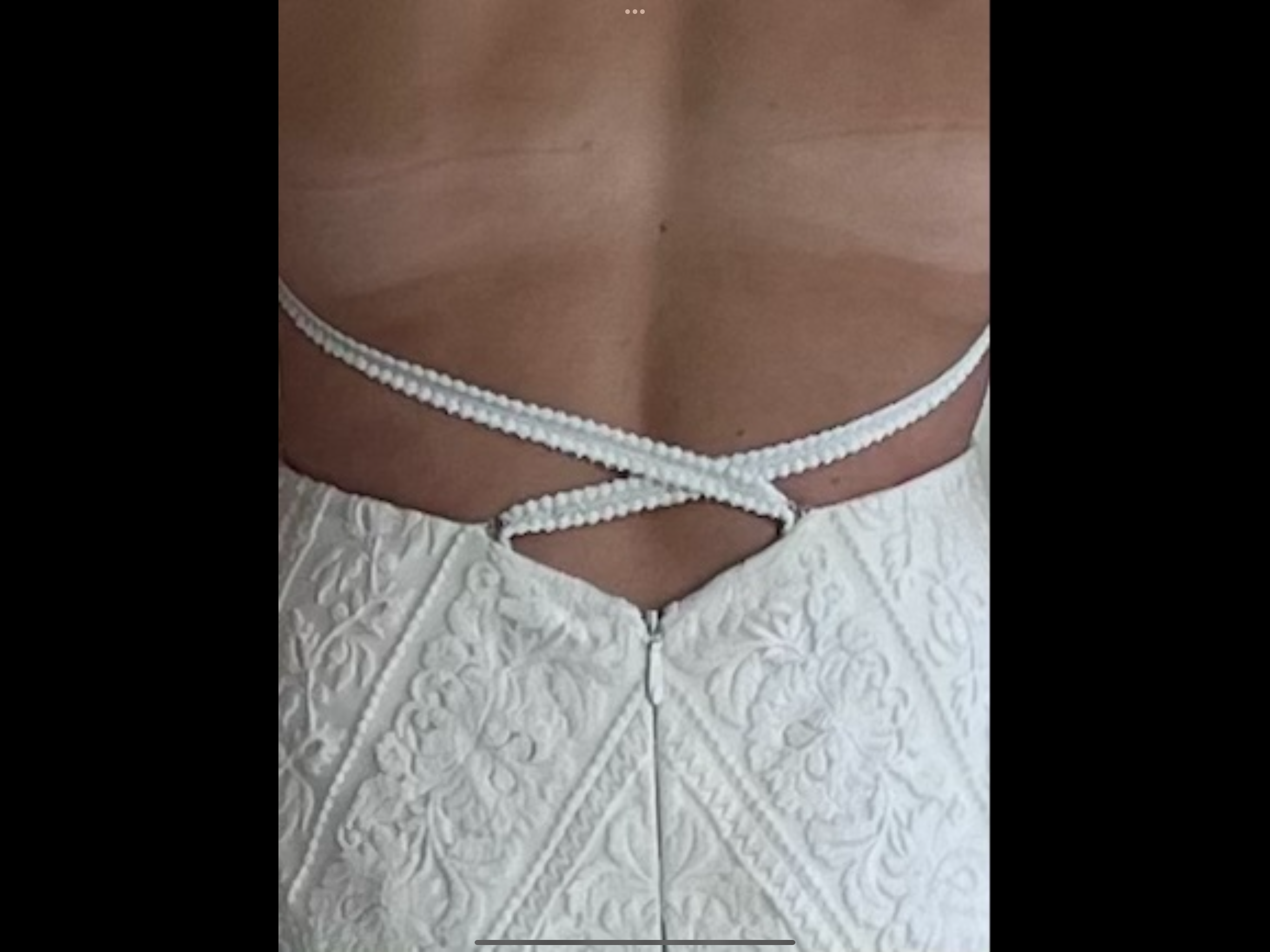 crisscross back bridal gown
