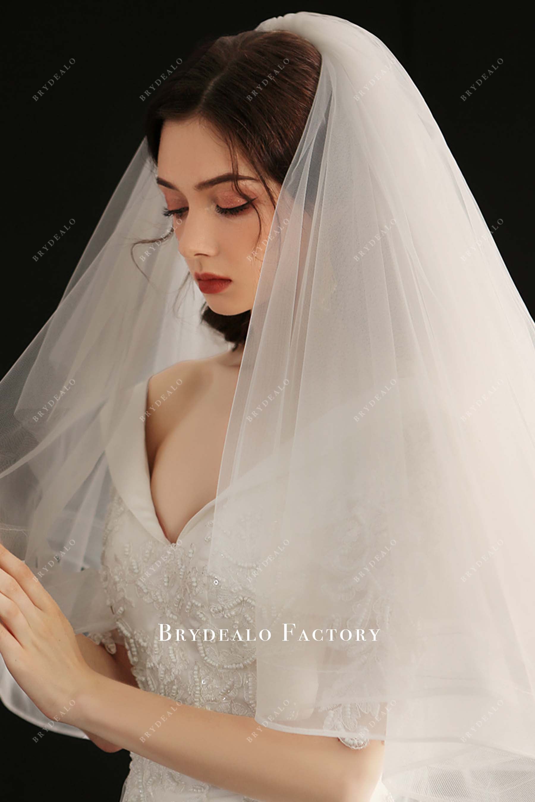 multiple tulle bridal veil