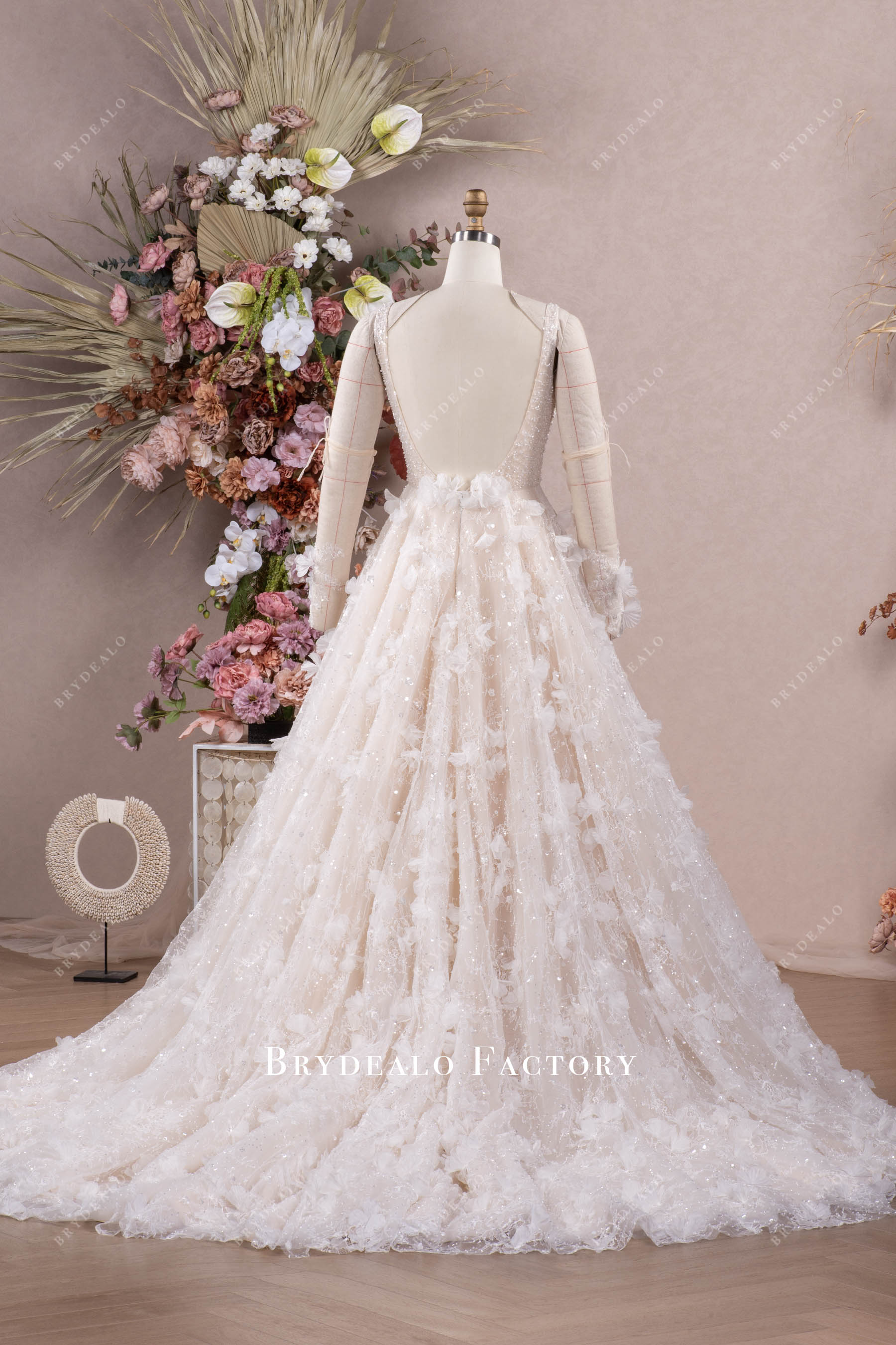 Luxury Bloom Plump A-Line Wedding Dress