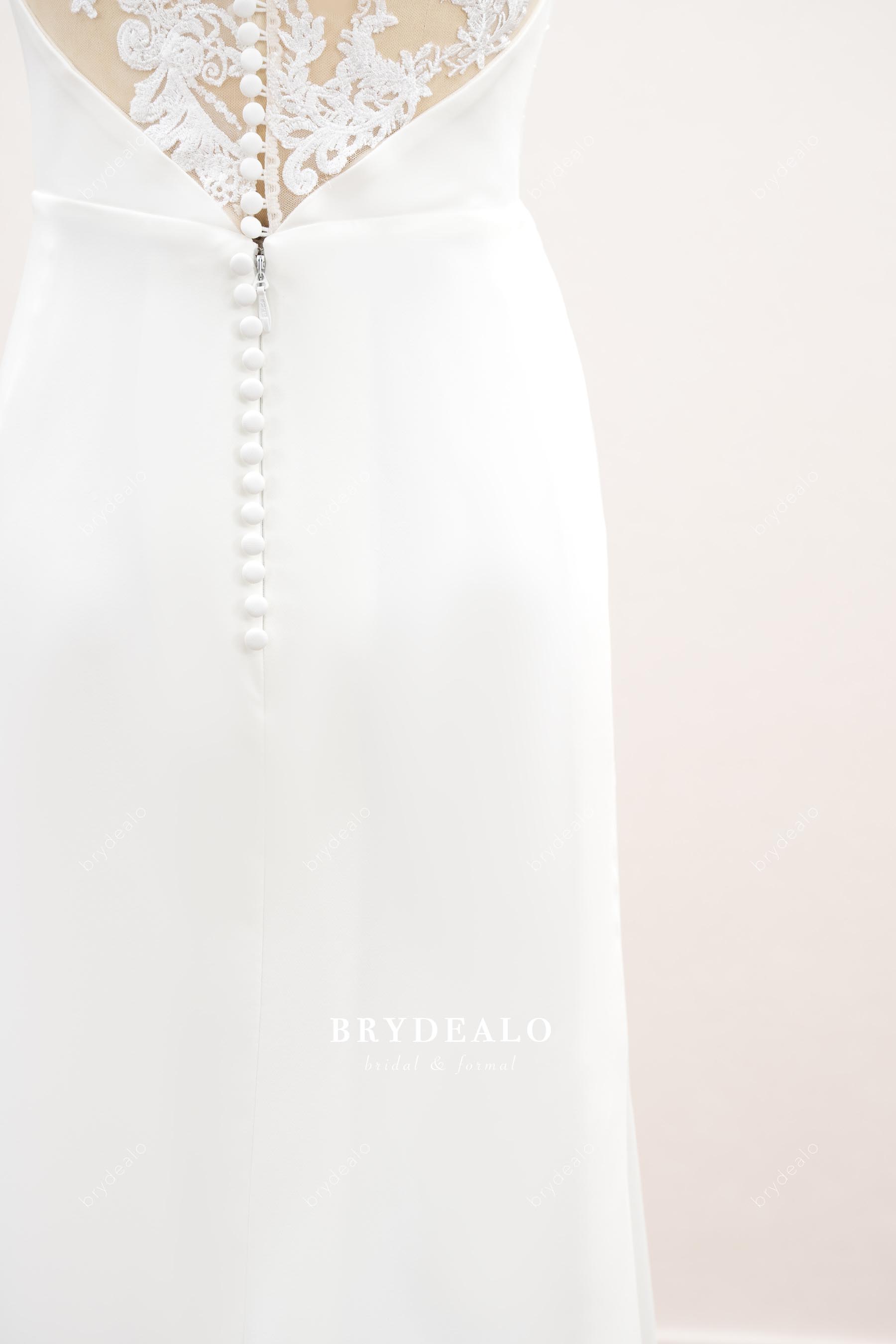 V-cut waist back wedding dress