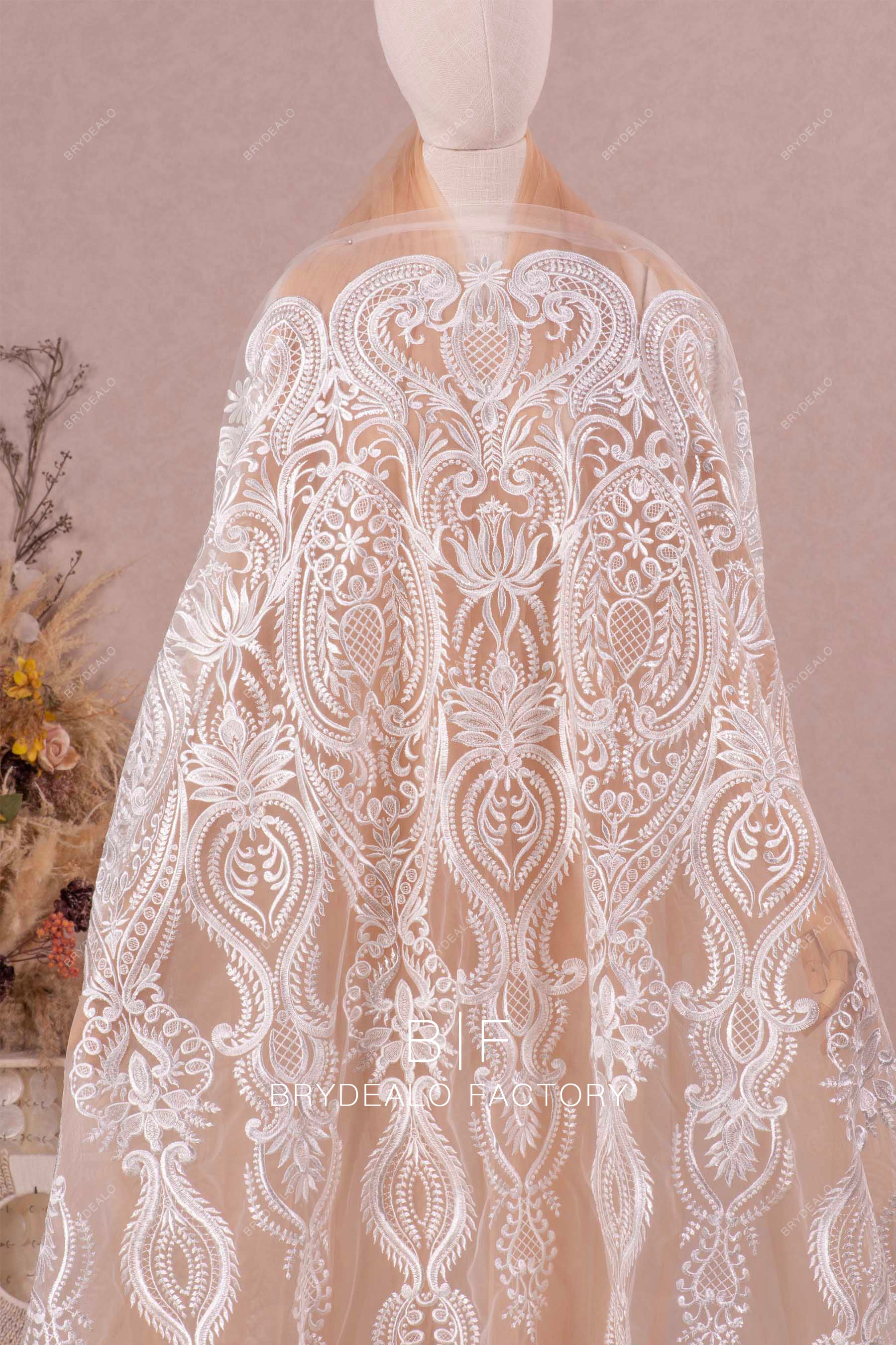 abstract motif embroidery lace