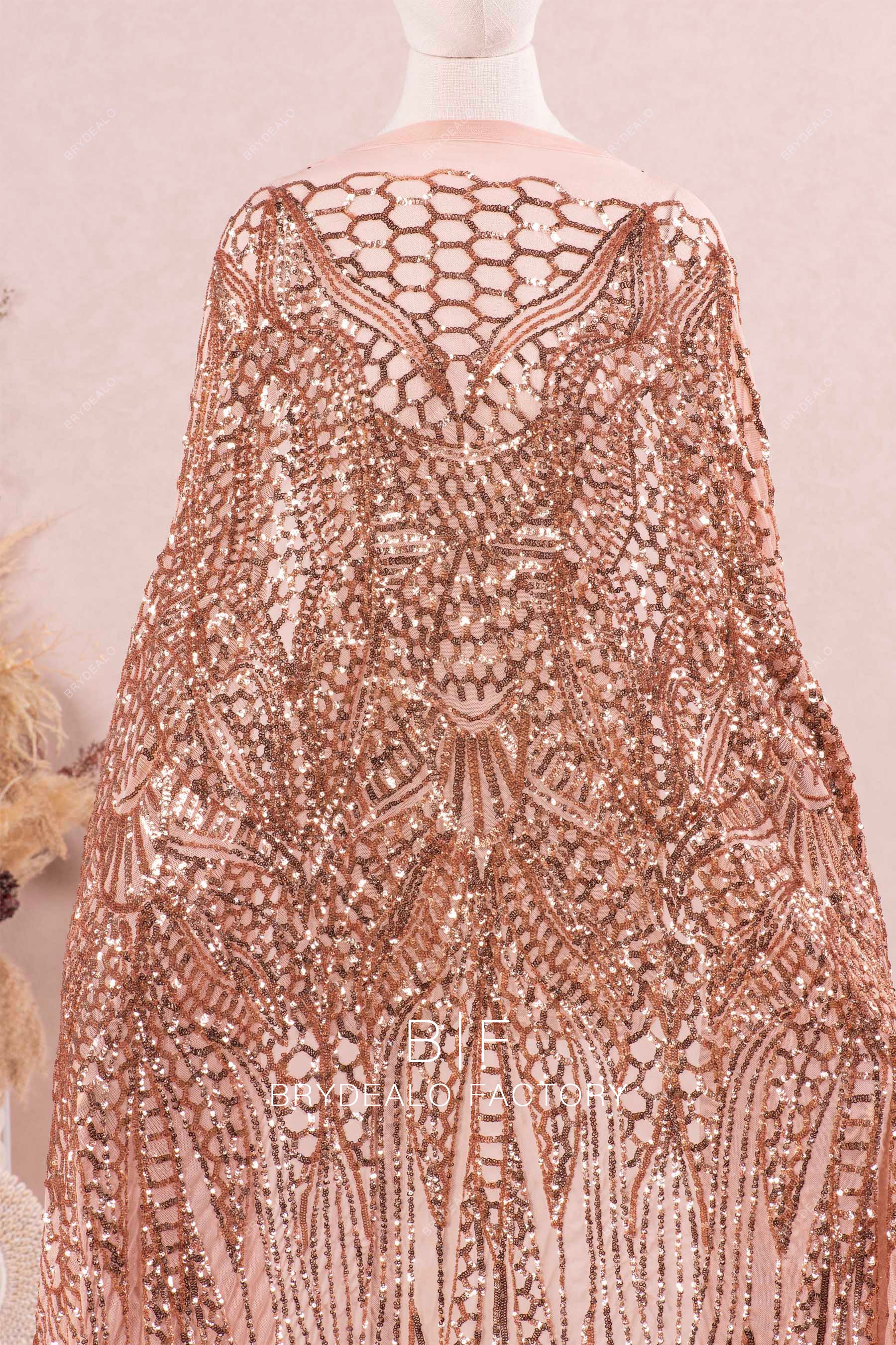 Shimmery White Patterned Sequined Lace Fabric for Wholesale Shimmery White Patterned Sequined Lace Fabric for Wholesale