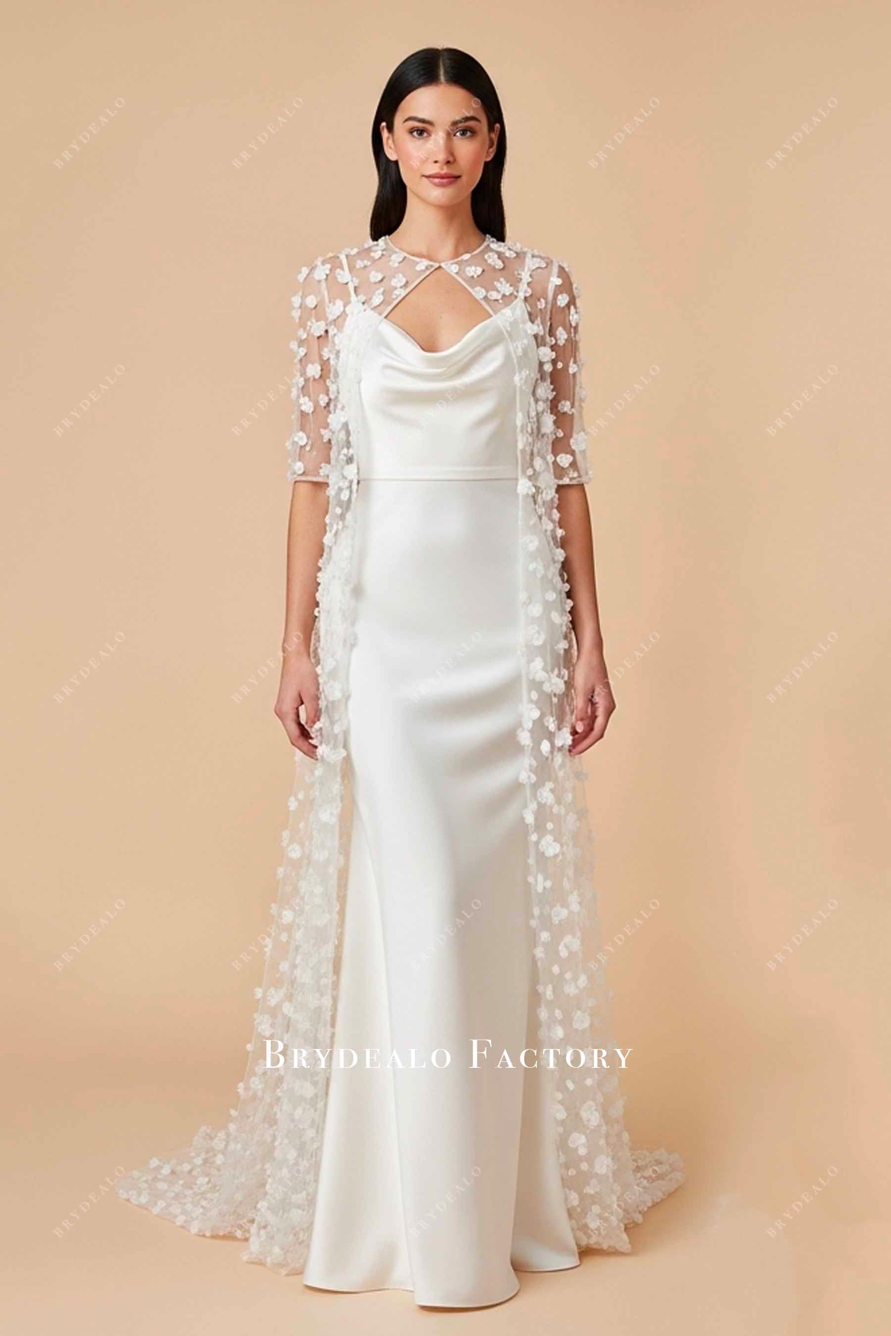 Acetic Acid Cow Neck Fit Flare Flower Lace Robe Wedding Dress Acetic Acid Cow Neck Fit Flare Flower Lace Robe Wedding Dress