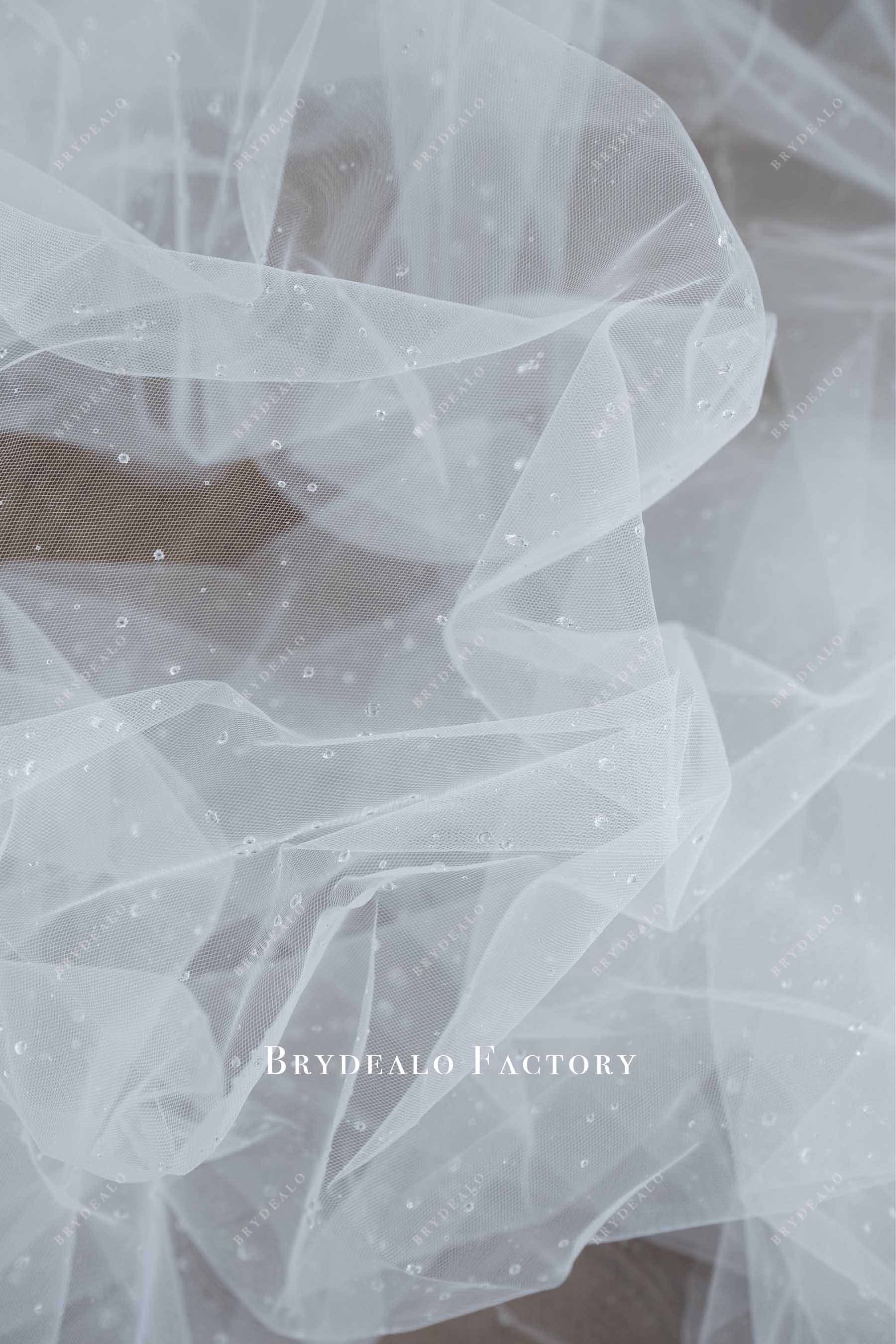 Dreamy Dew Drop Rhombus Tulle Fabric | 300cm Width