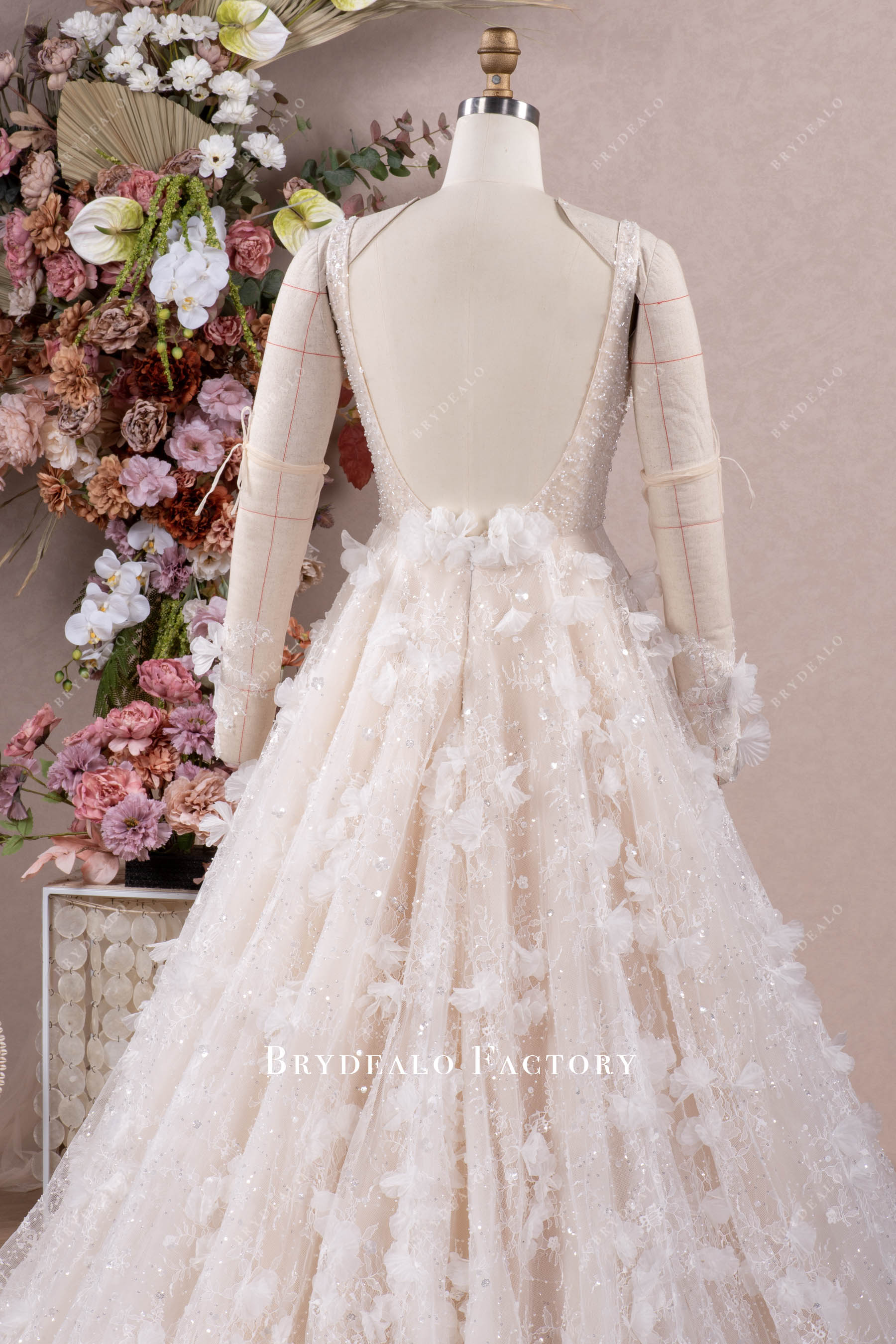 Luxury Bloom Plump A-Line Wedding Dress