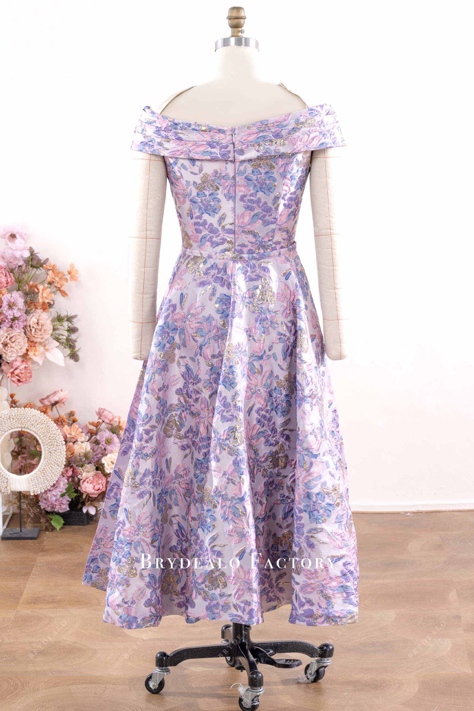 ankle length lilac mother of bride dress