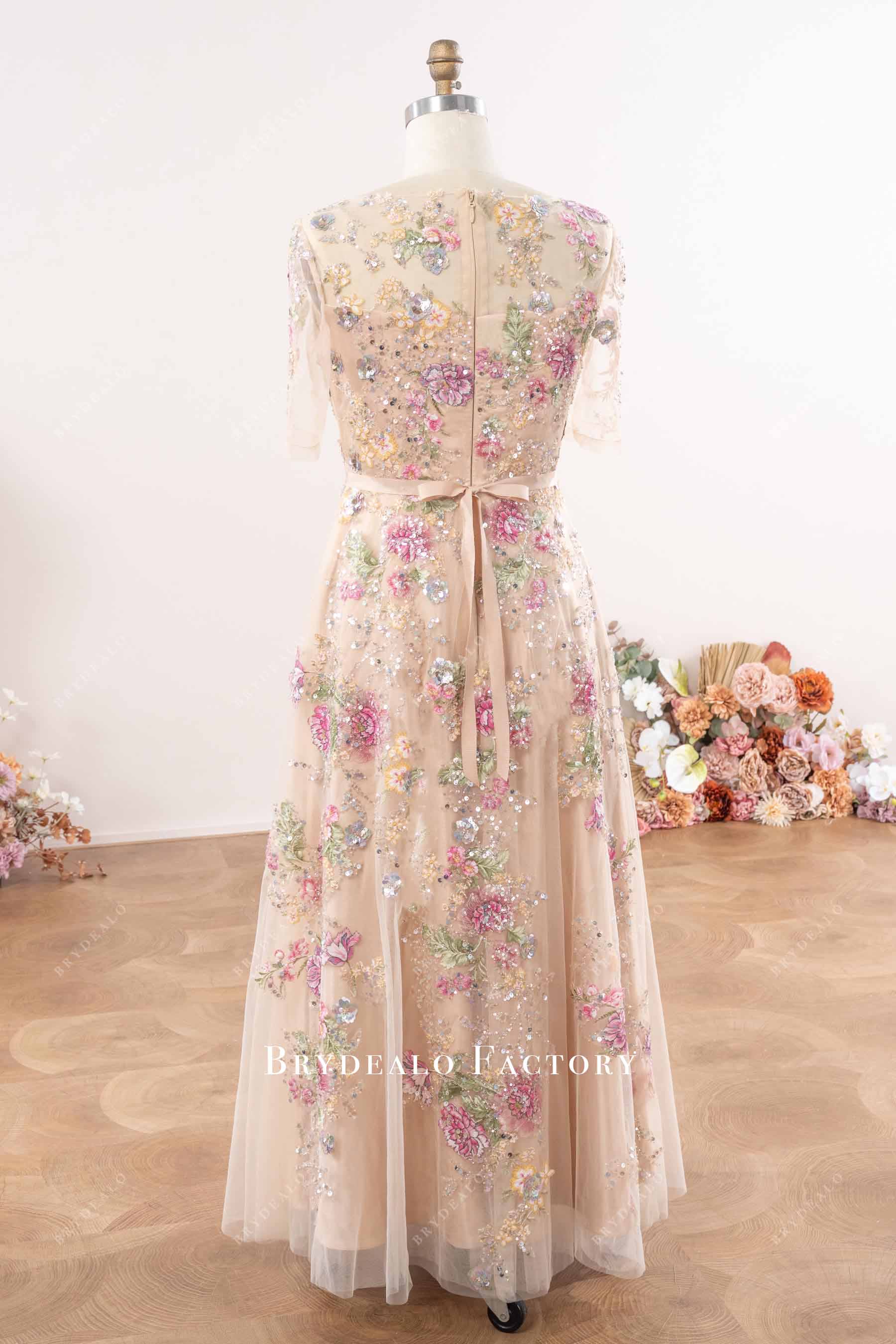 ankle length sparkly mother of bride dress