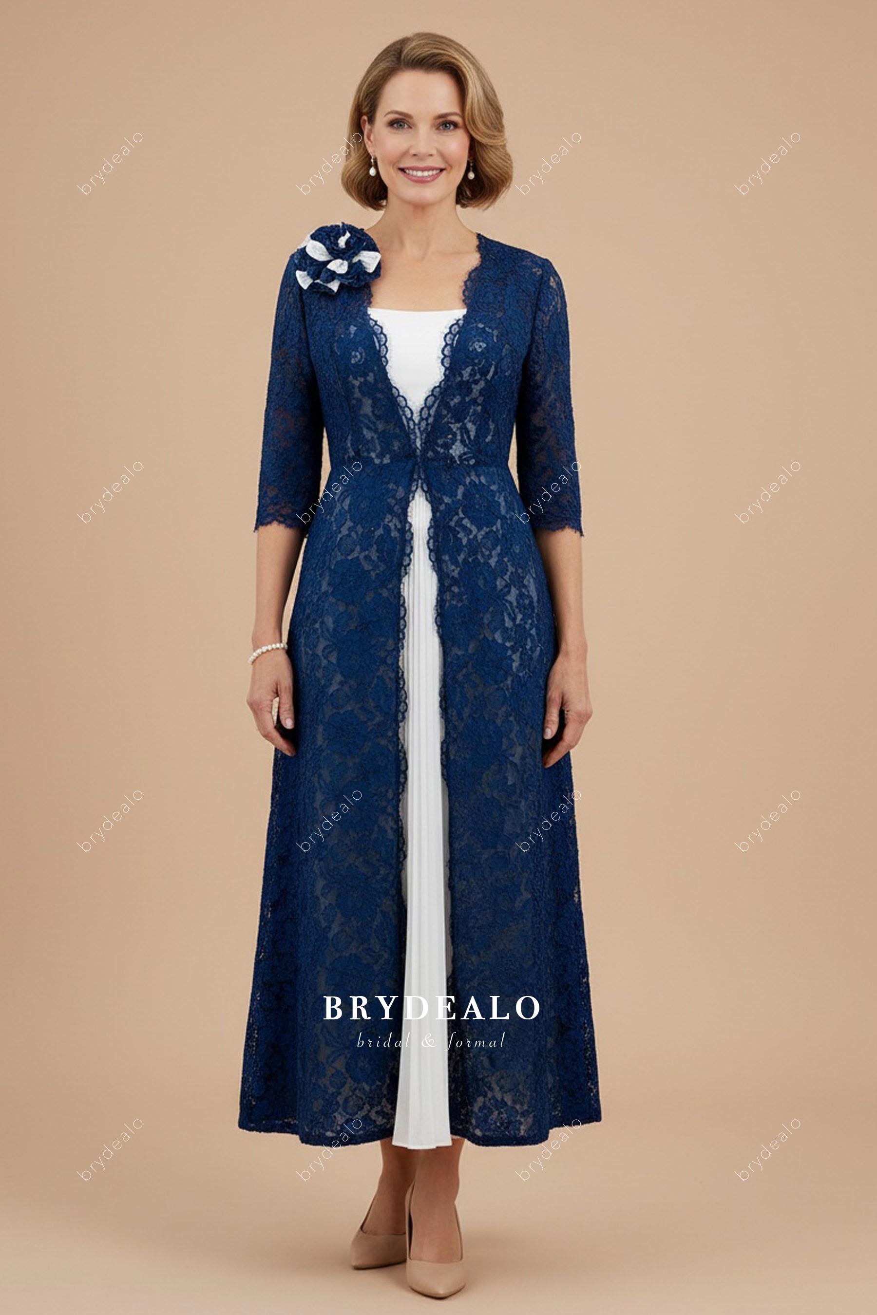 ankle length two-piece mother of bride dress