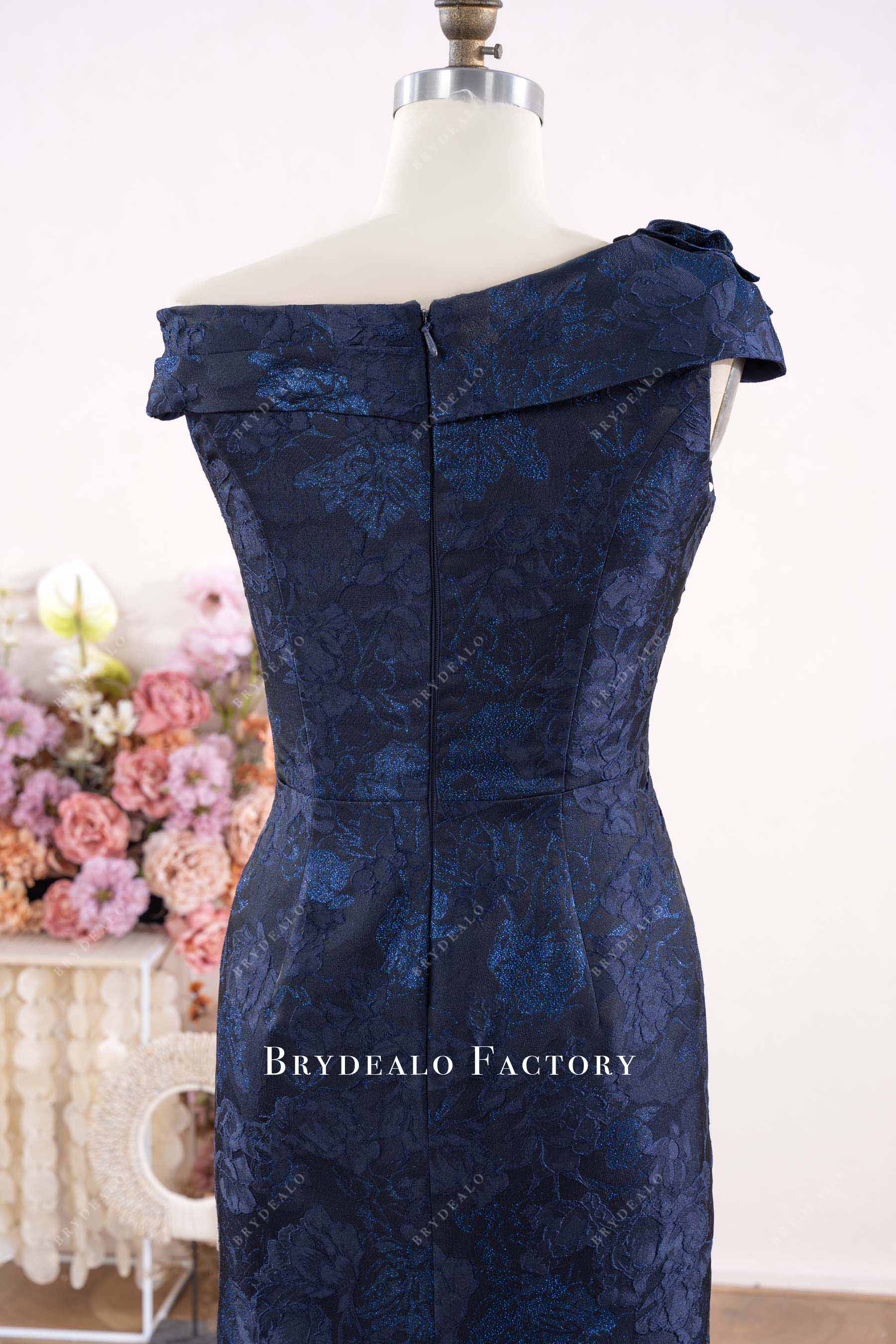 asymmetry shoulder formal dress