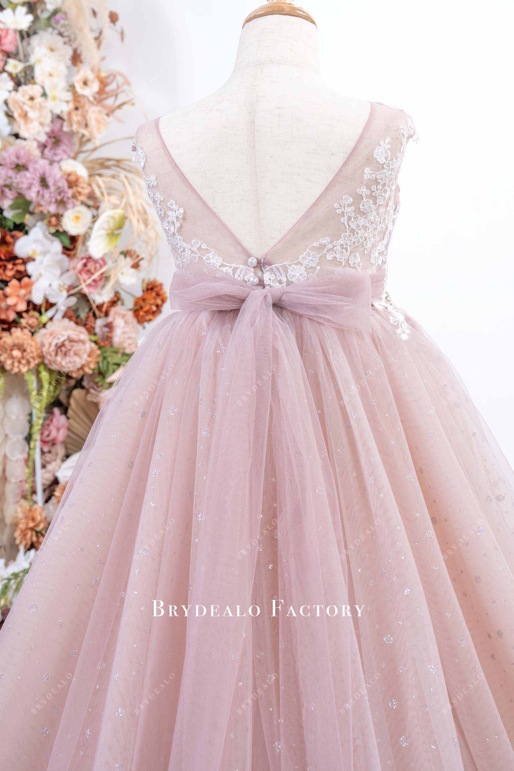 back knot sash flower girl dress