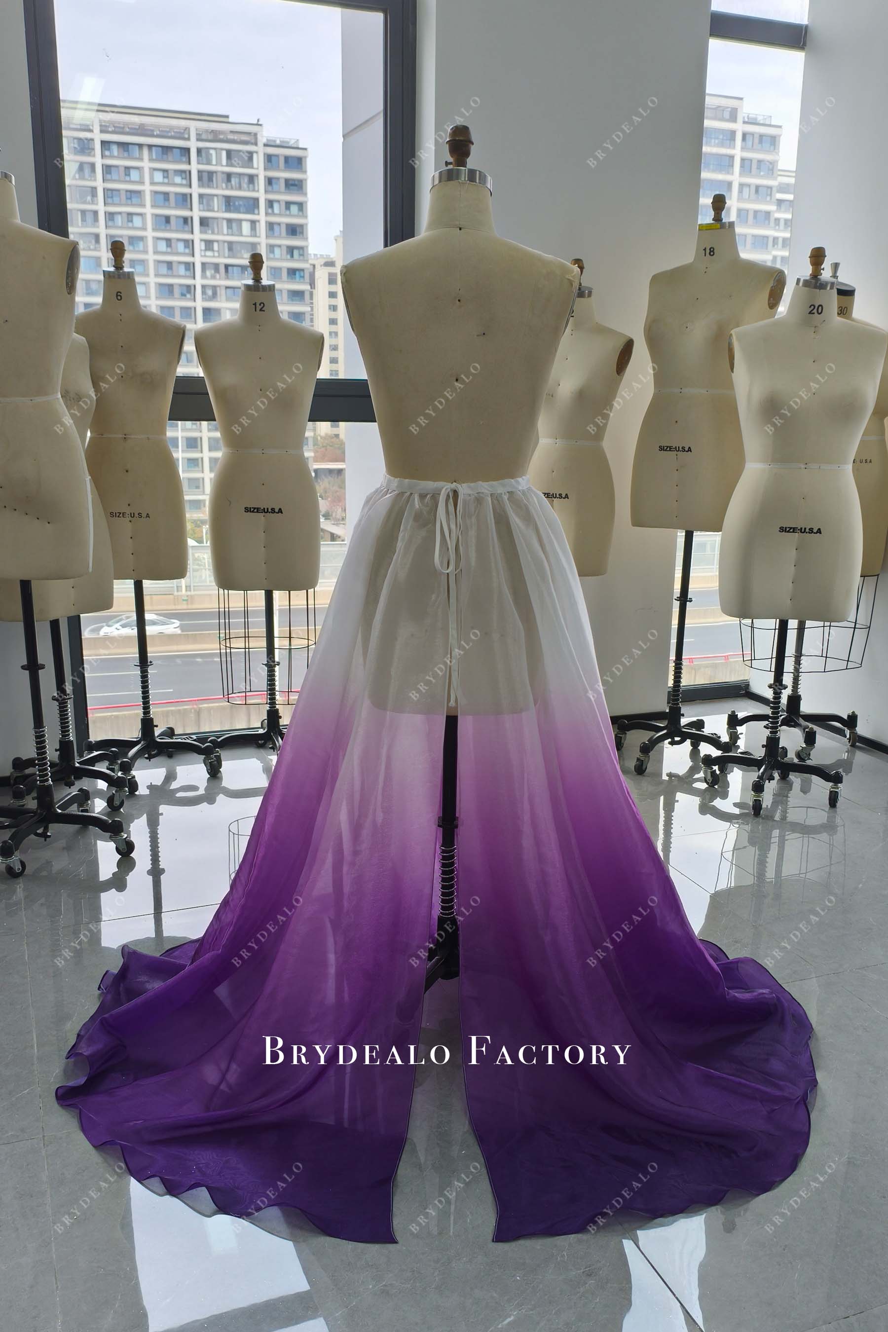 Custom Purple Ombre Organza Skirt
