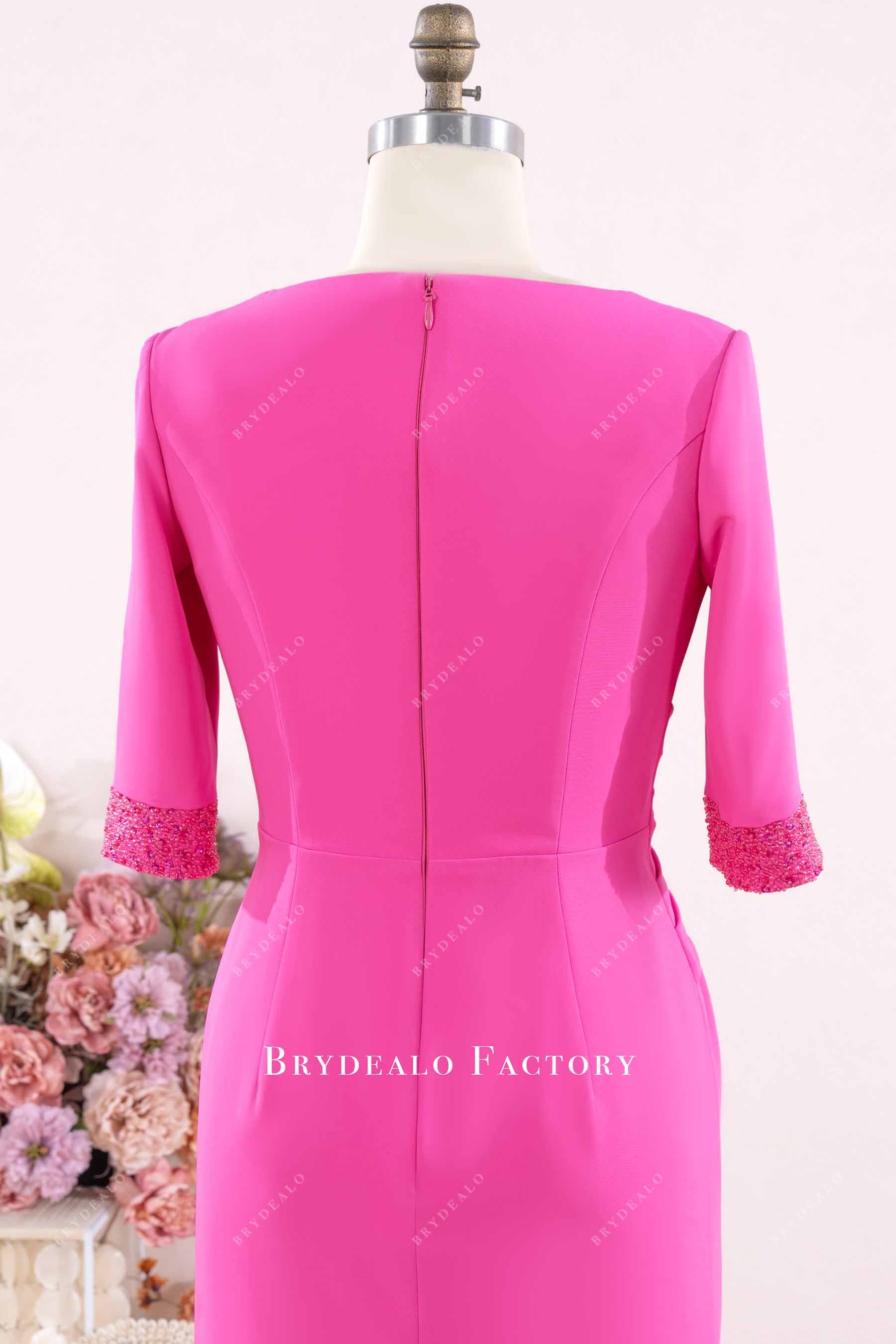 beaded cuff mother of bride dress