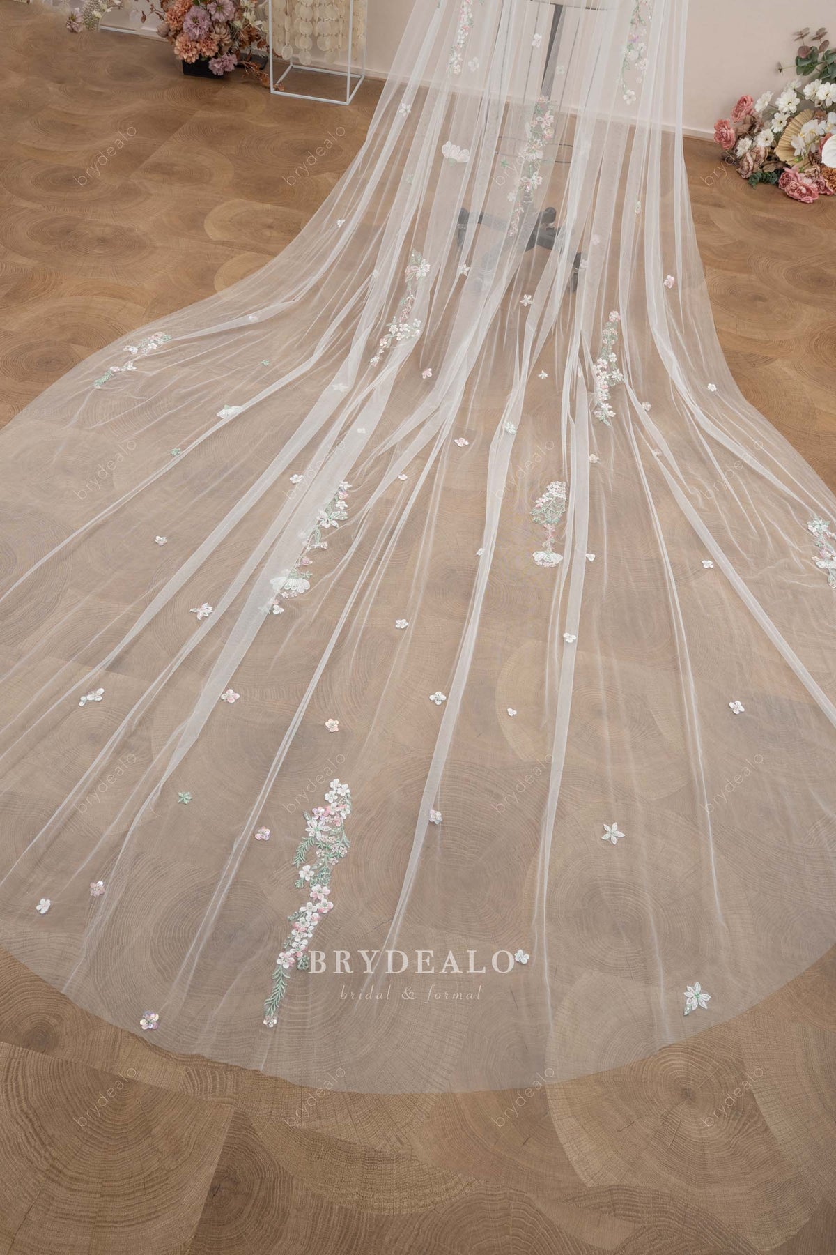 beaded flower lace wedding cape