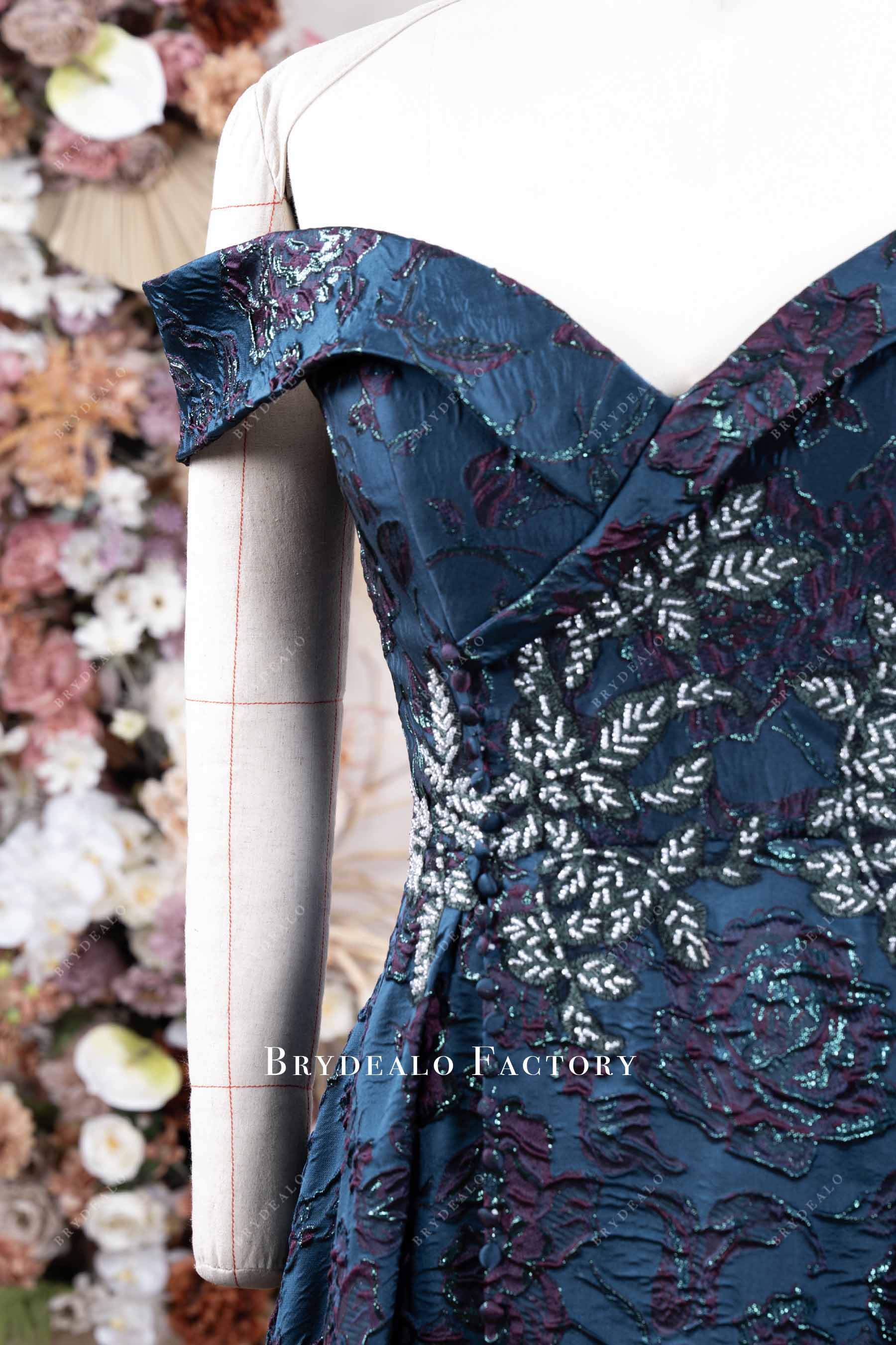 beaded mother of bride dress