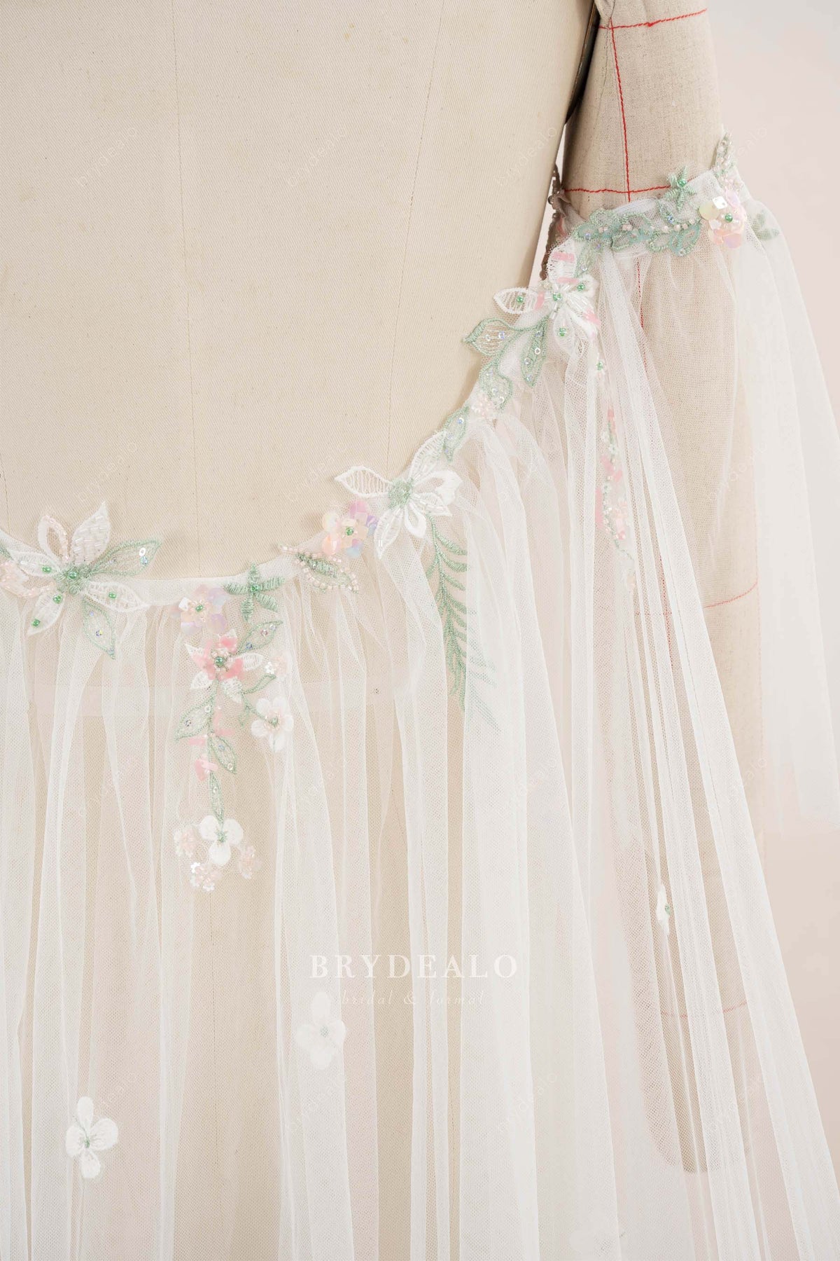 beautiful beaded lace wedding cape