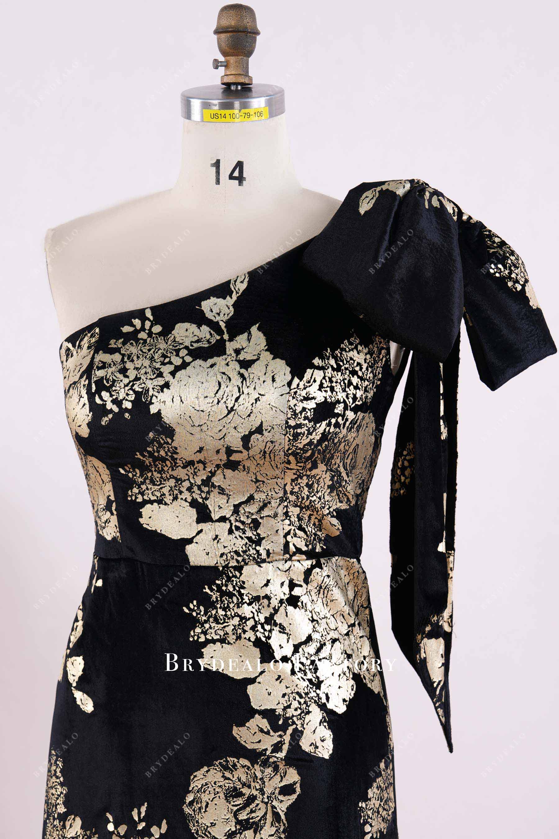 black gold mother of bride dress