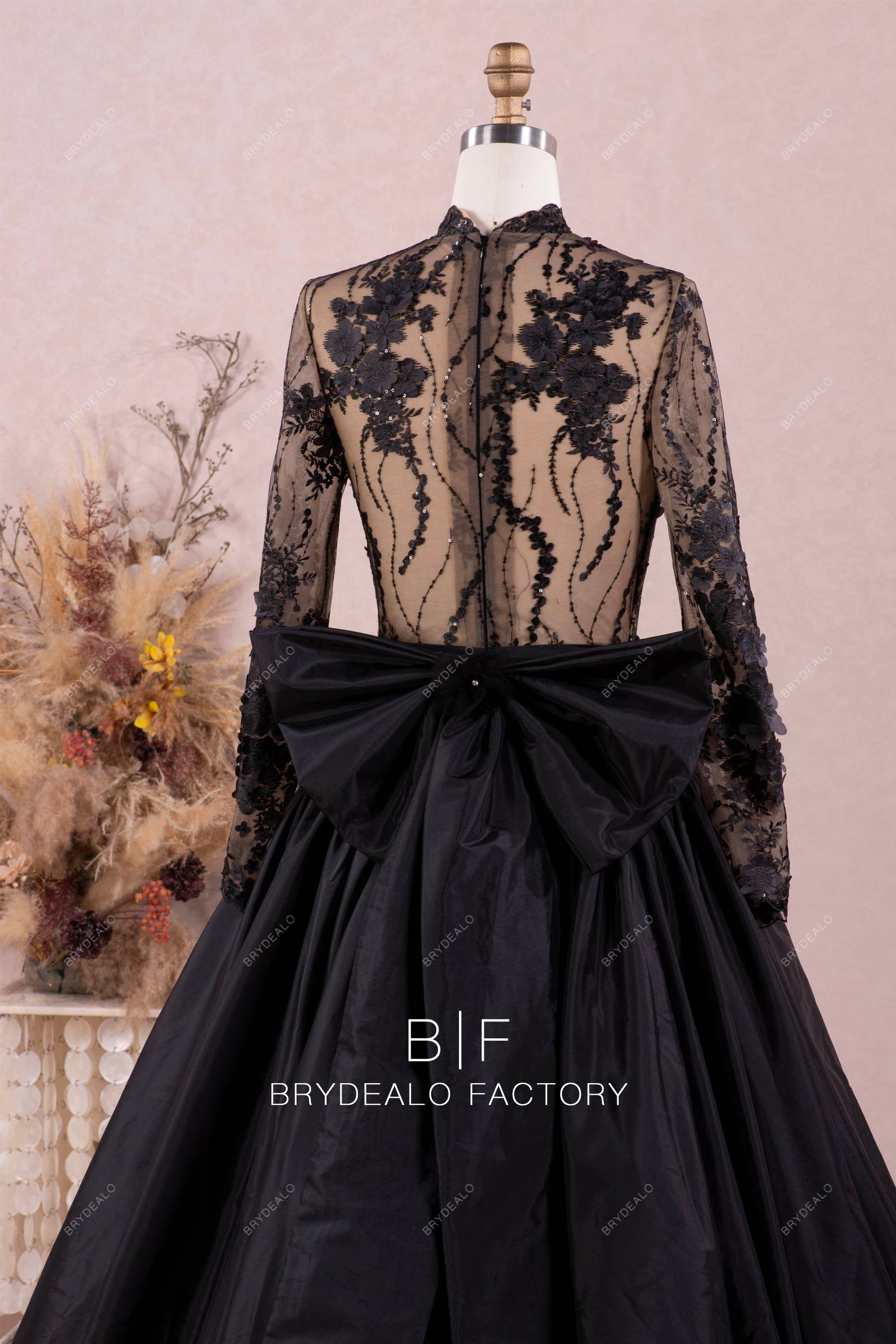 black illusion back wedding dress
