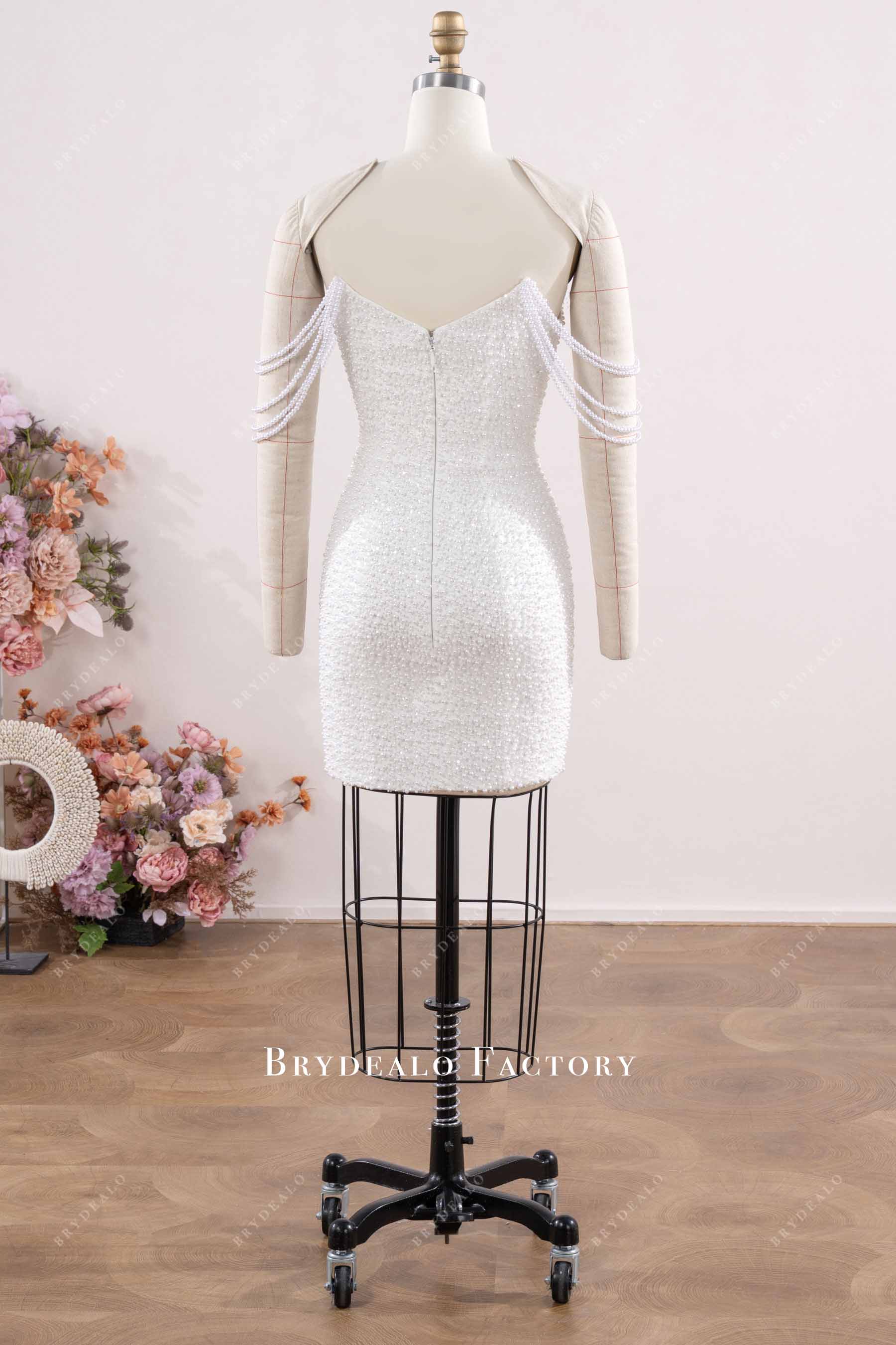 bodycon pearl wedding dress