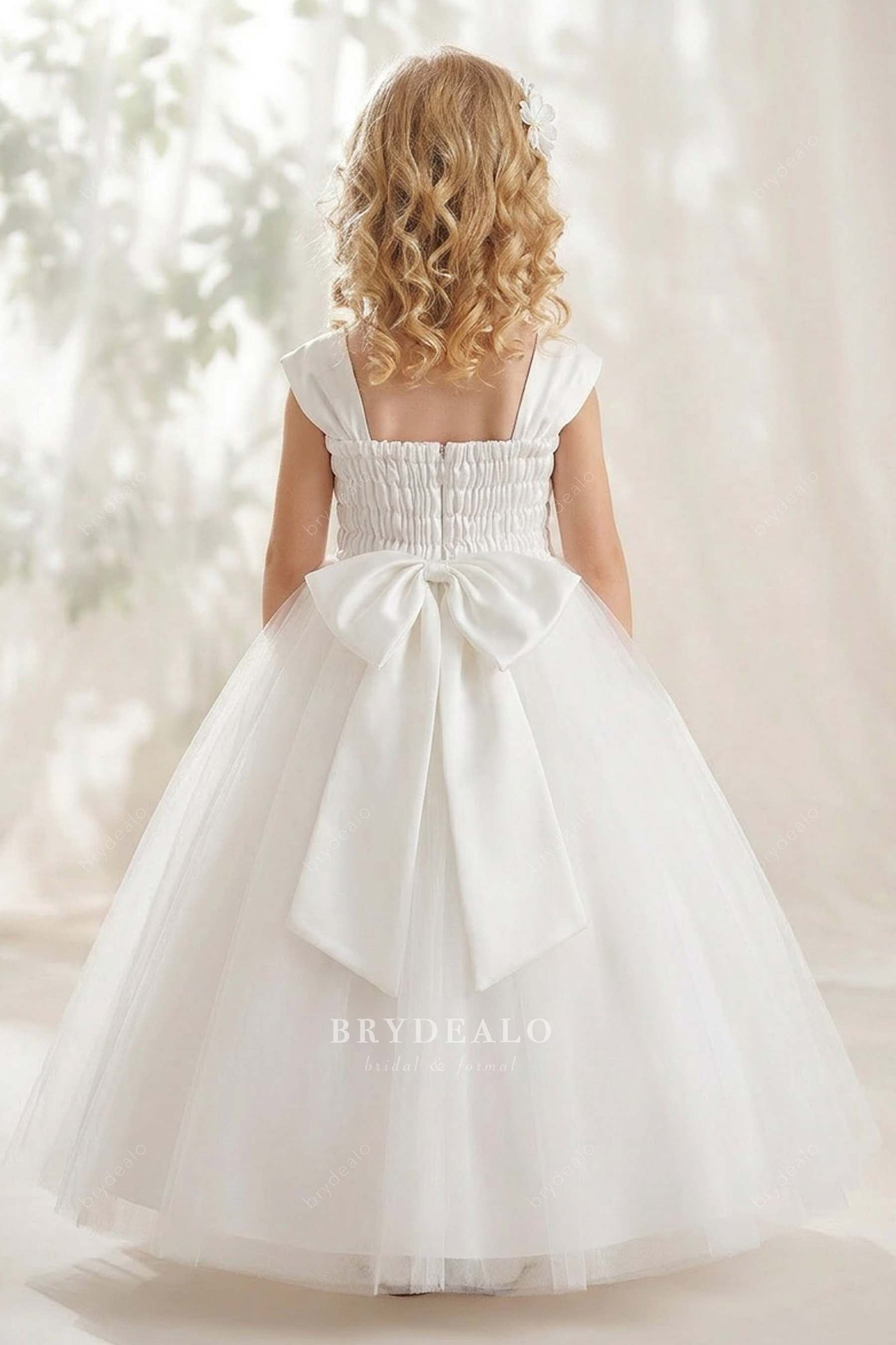 bowknot back flower girl dress