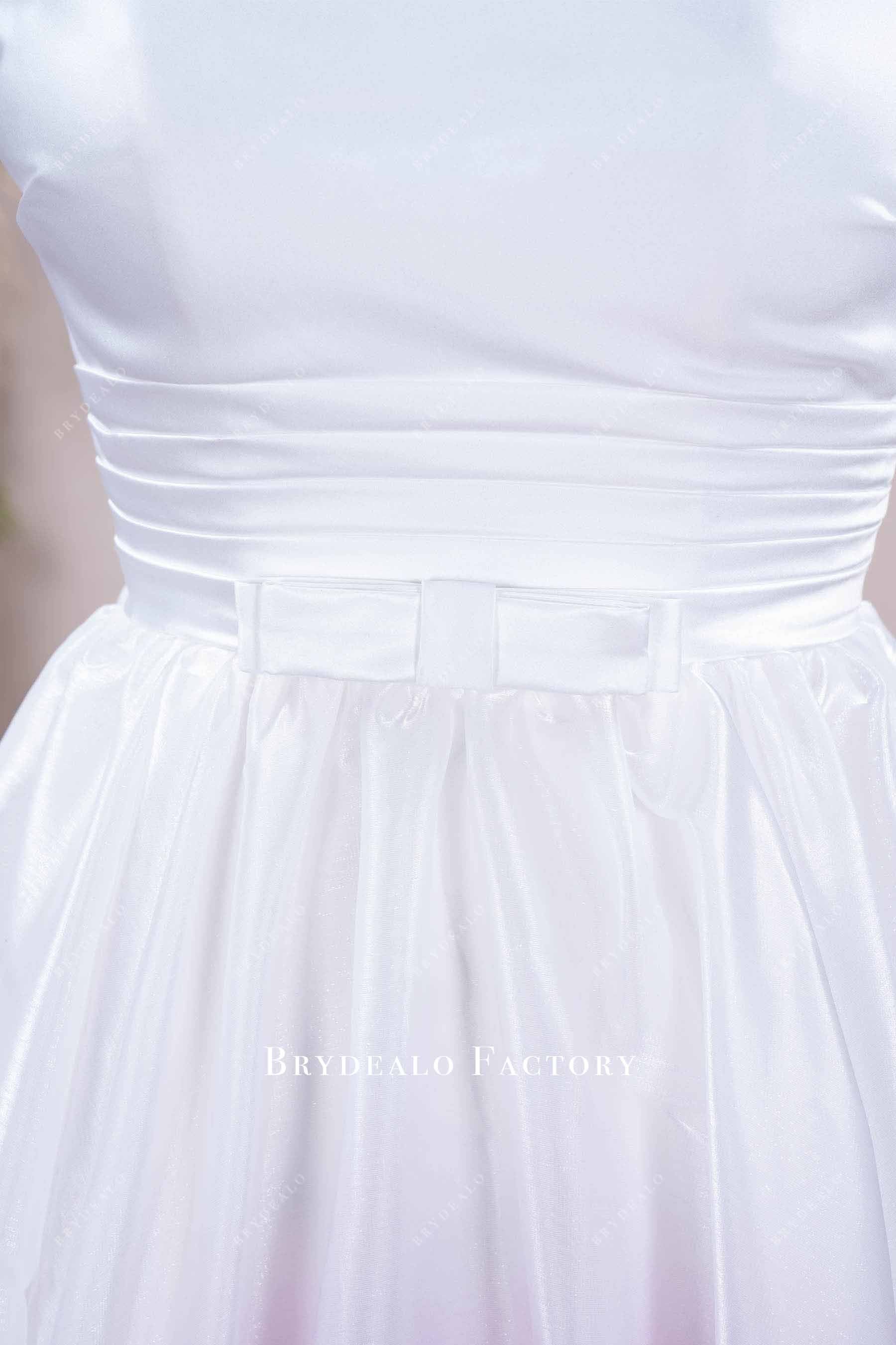 bowknot organza wedding dress
