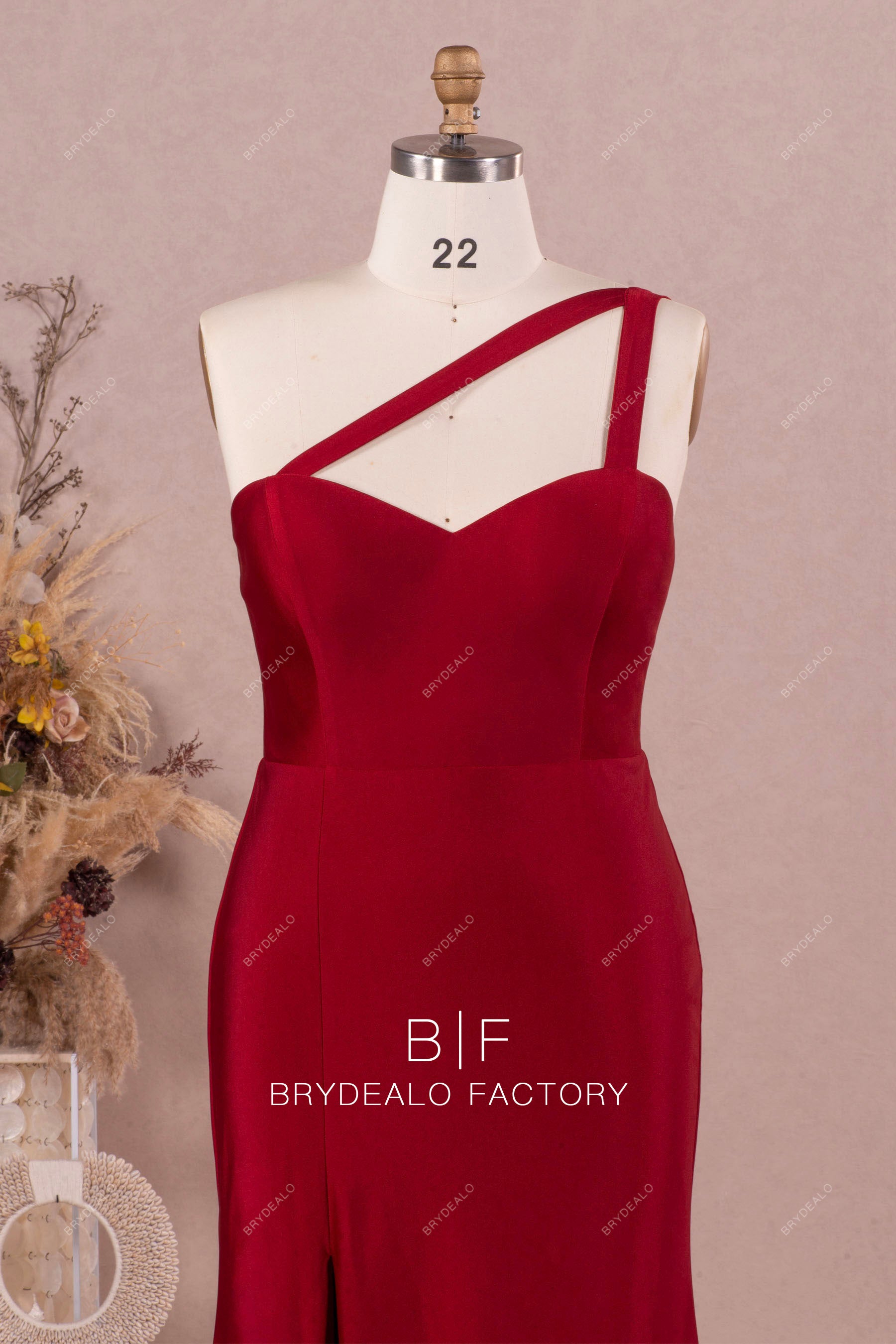 burgundy sweetheart bridesmaid dress