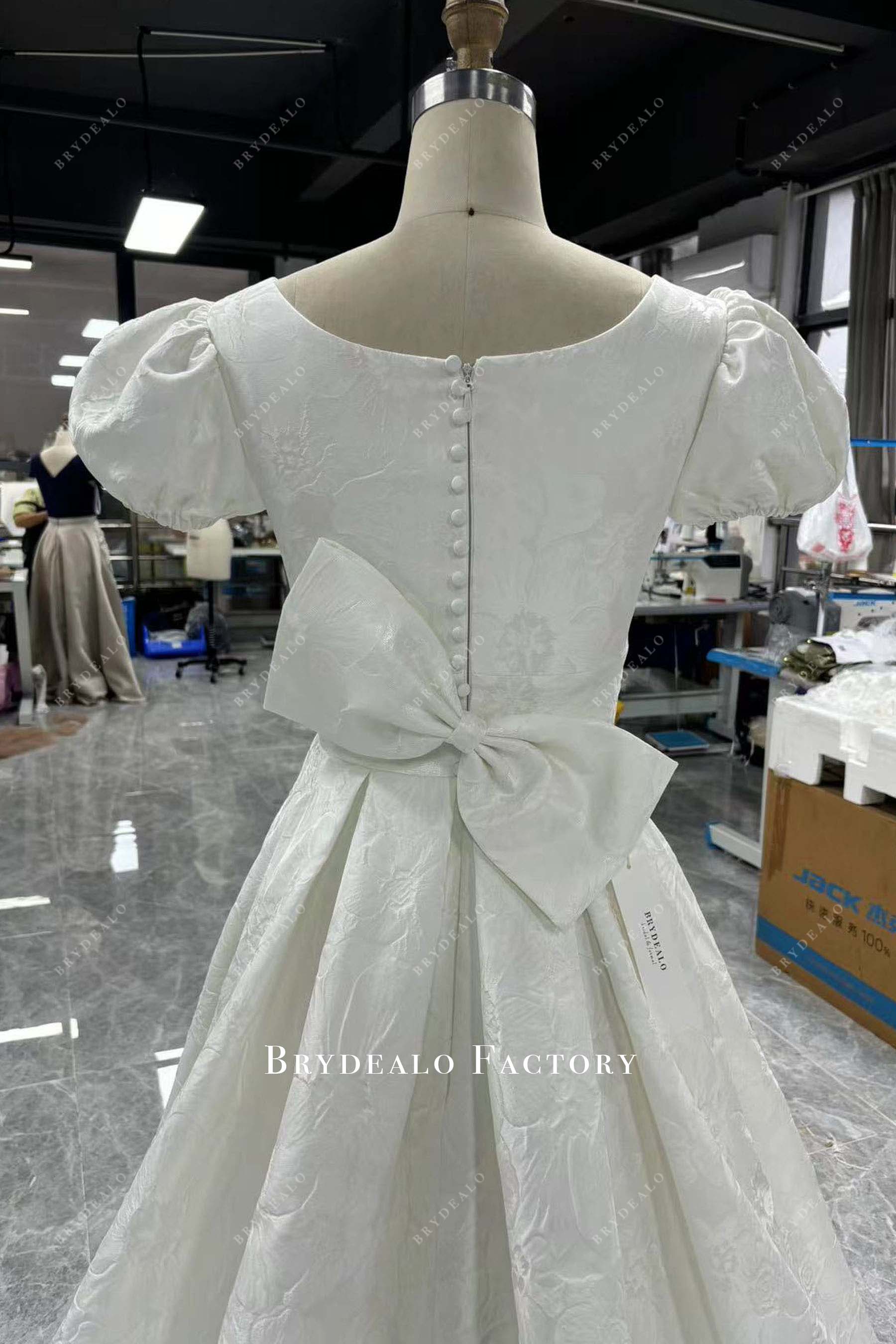buttons back wedding dress