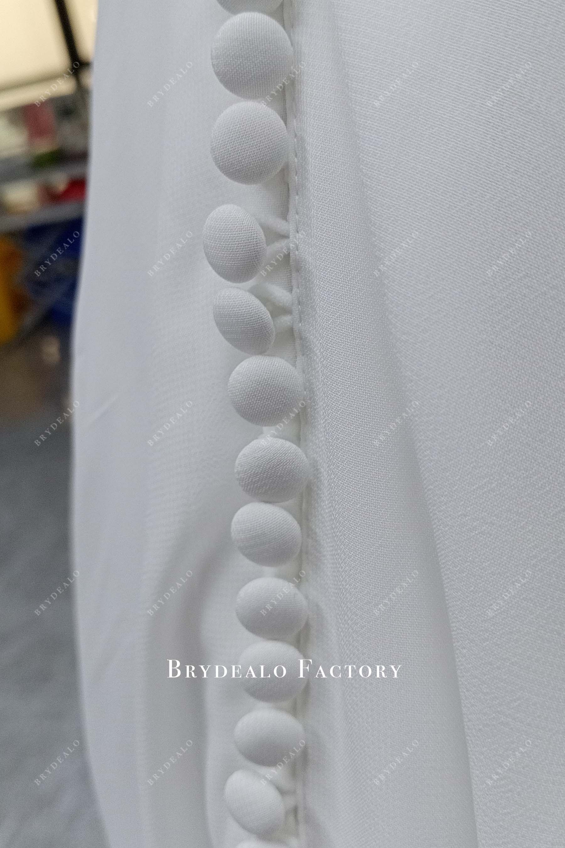 buttons-up wedding dress