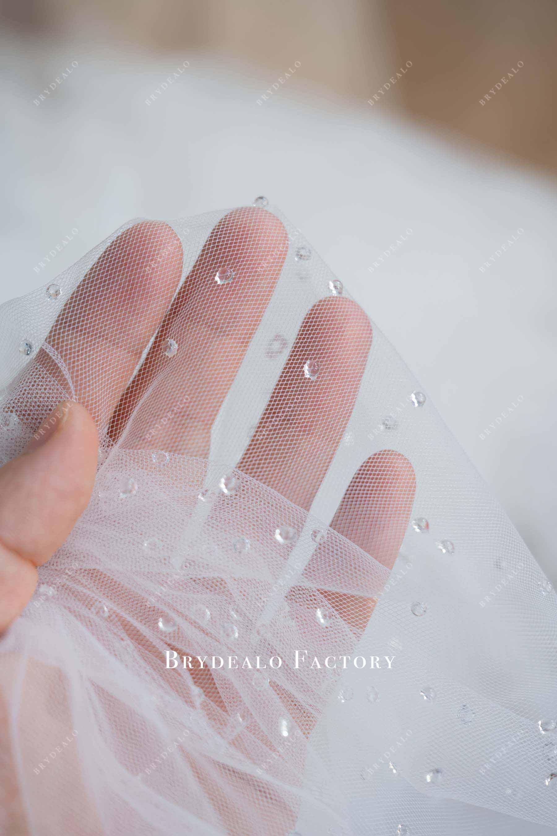 clear dew tulle fabric