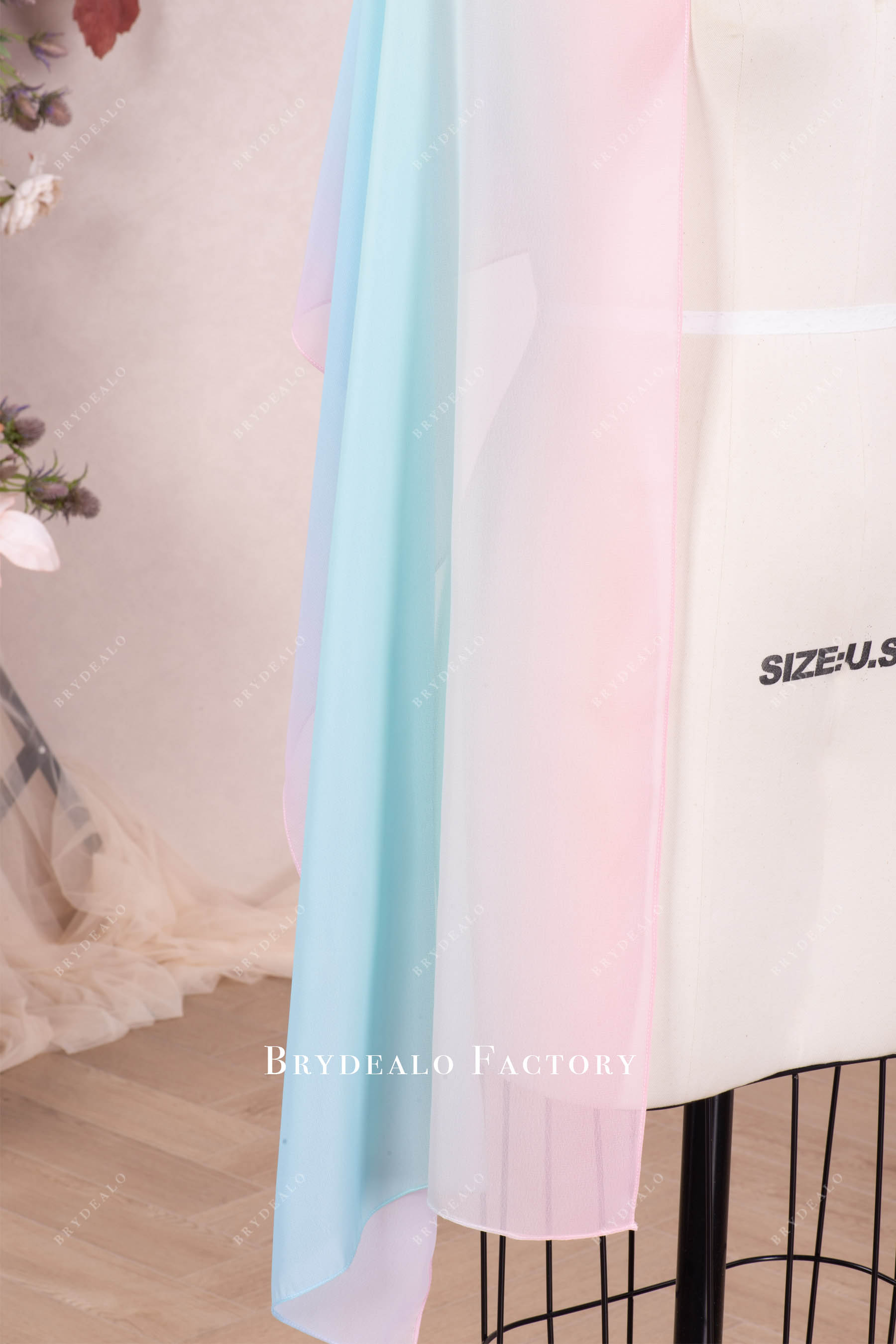 colorful ombre party shawl