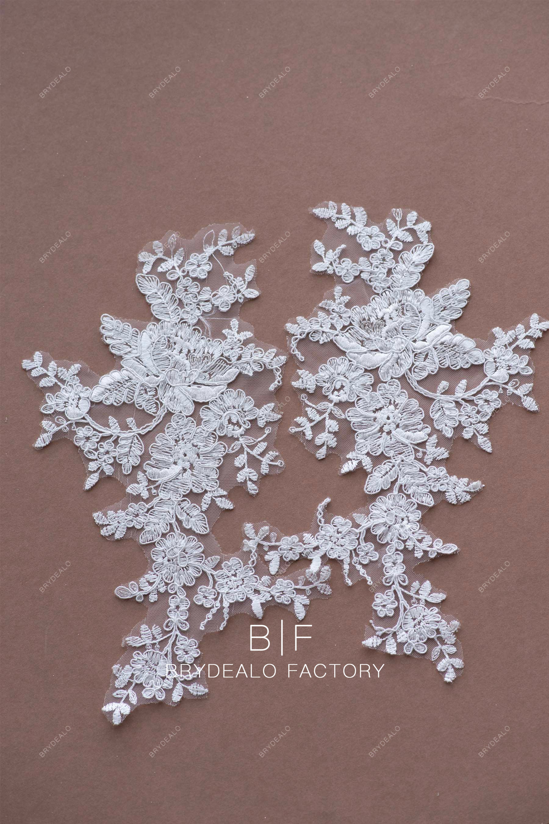 corded flower lace appliques