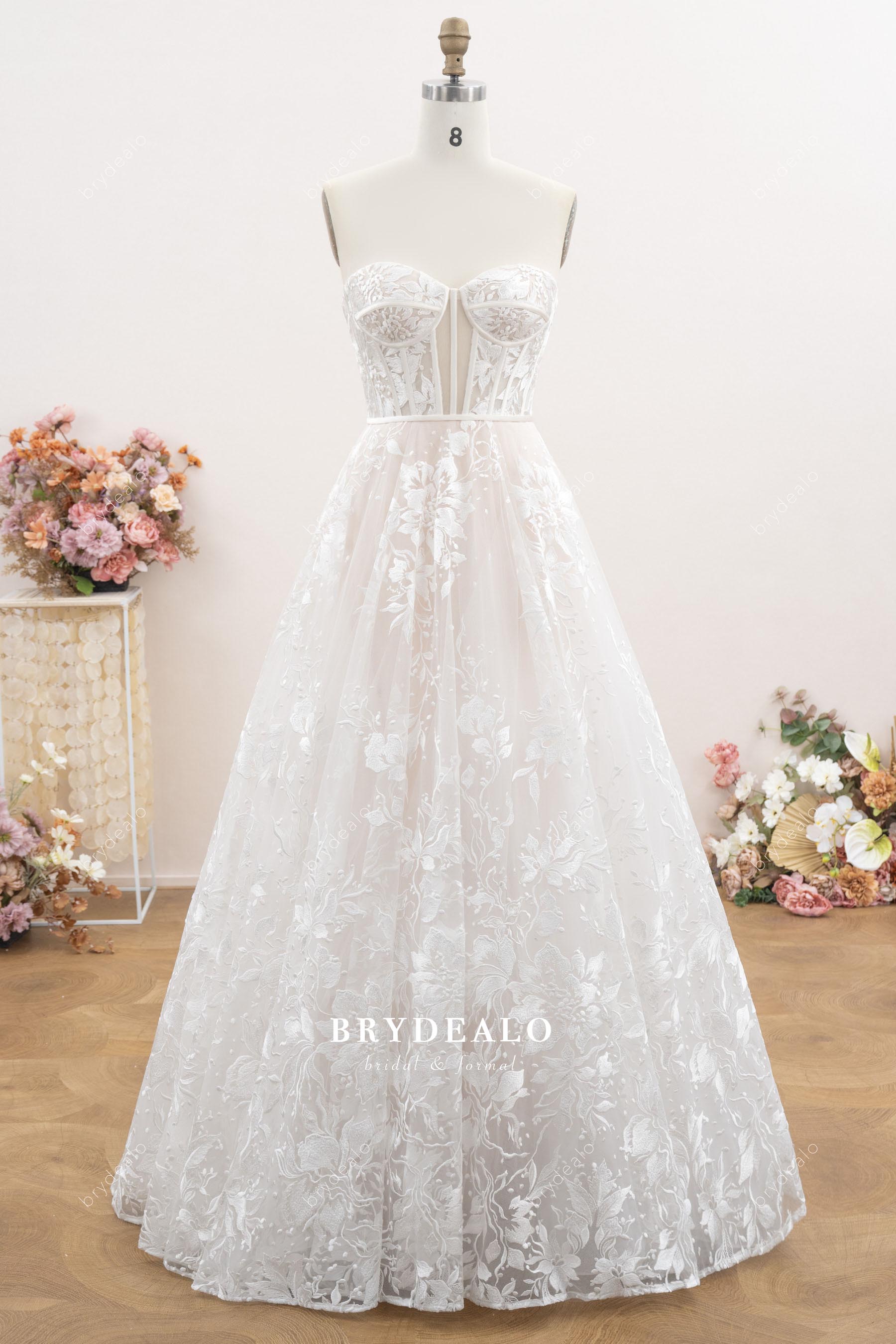 corset sun skirt wedding dress