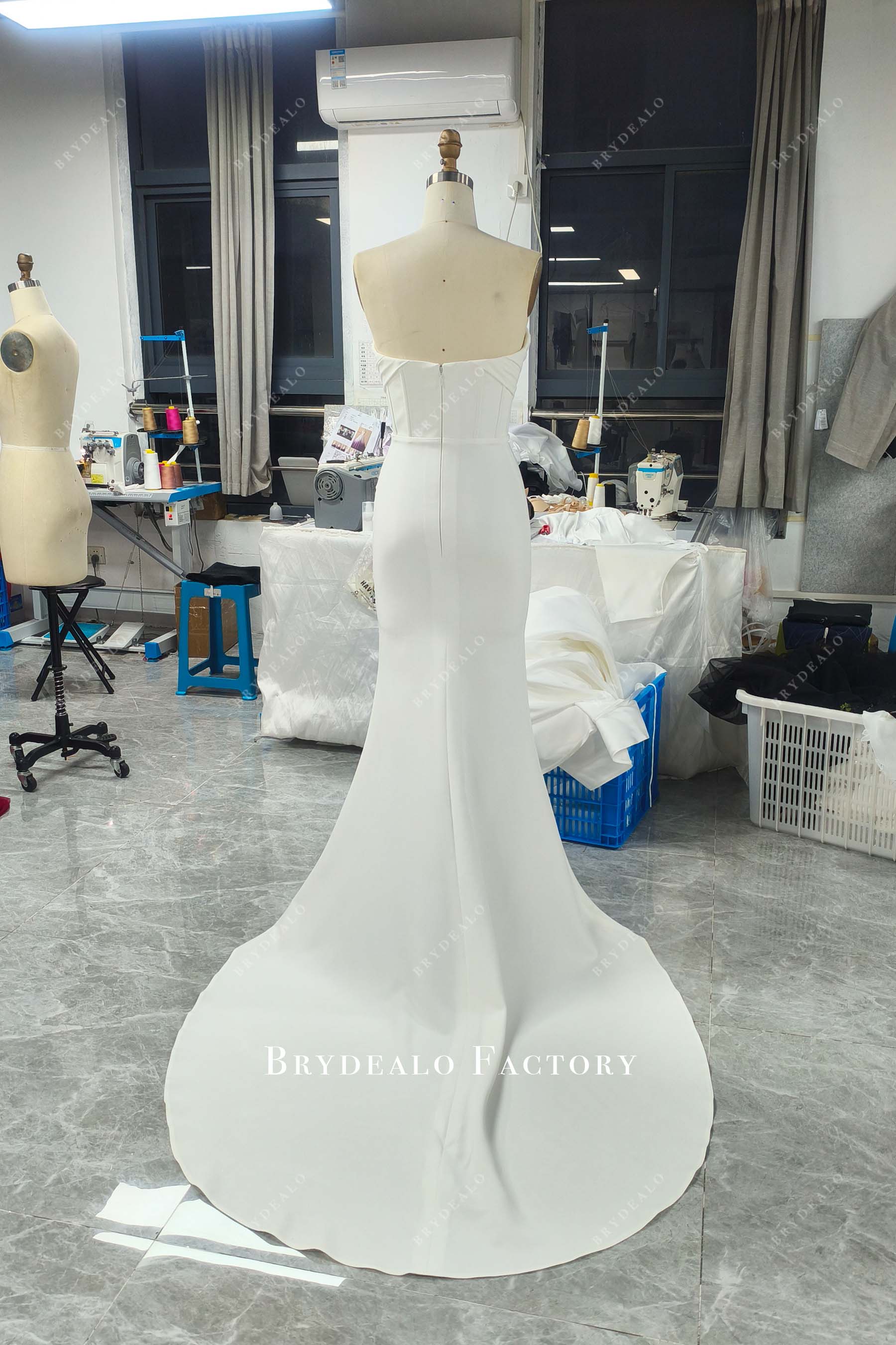 Court Train Mermaid Tailored Wedding Dress