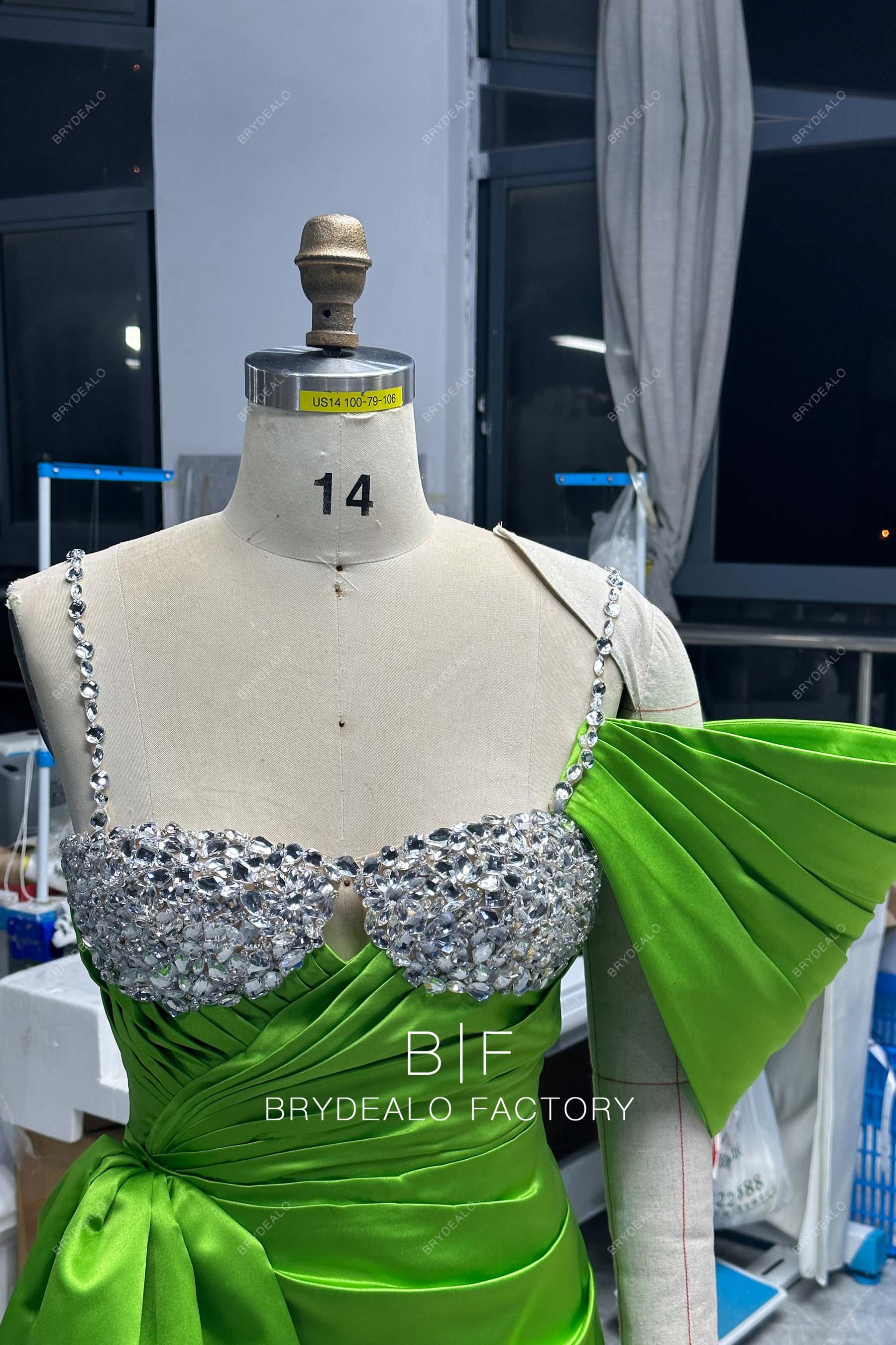 crystals spaghetti straps sweetheart neck cocktail gown