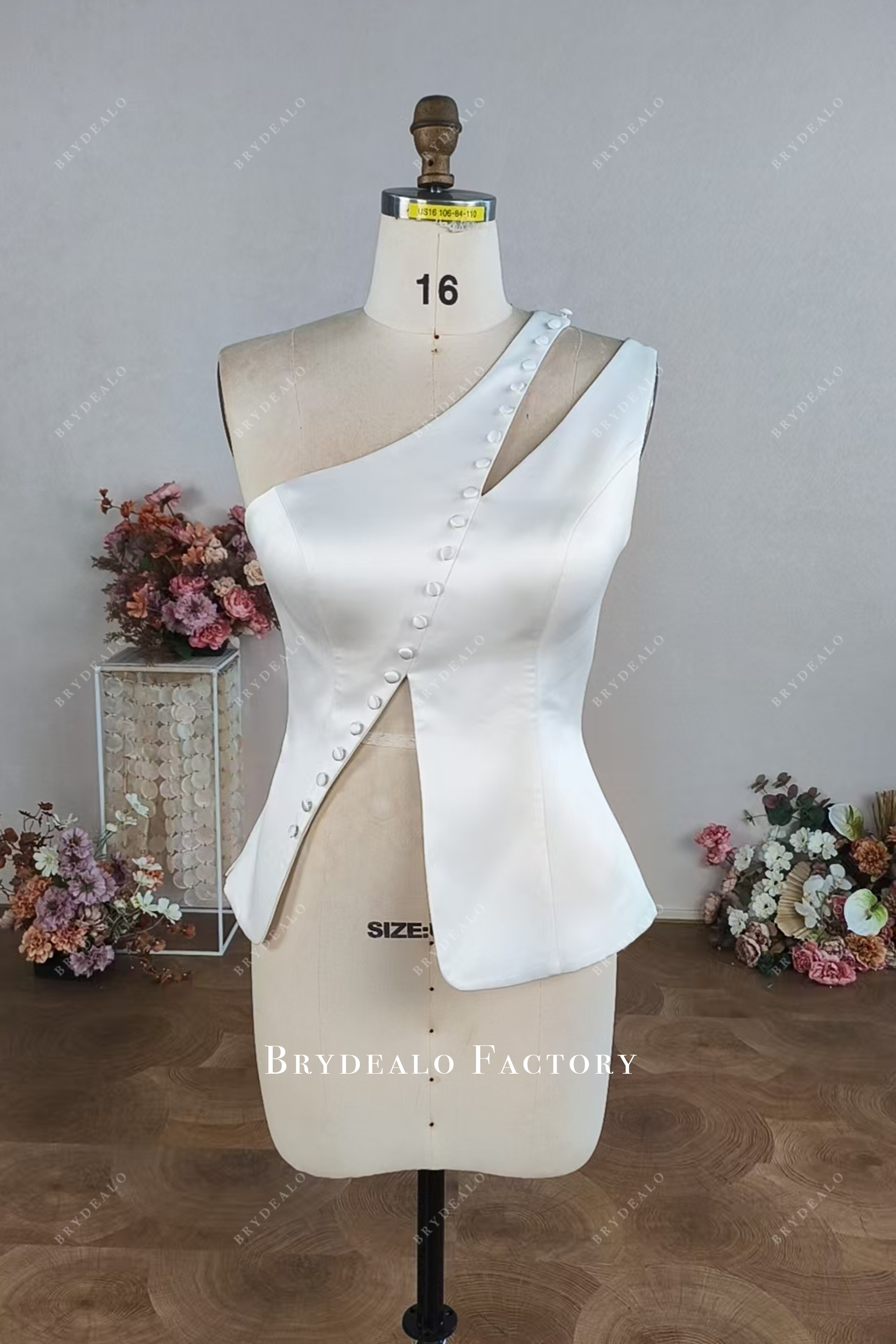 Custom Asymetrical Tuxedo Top