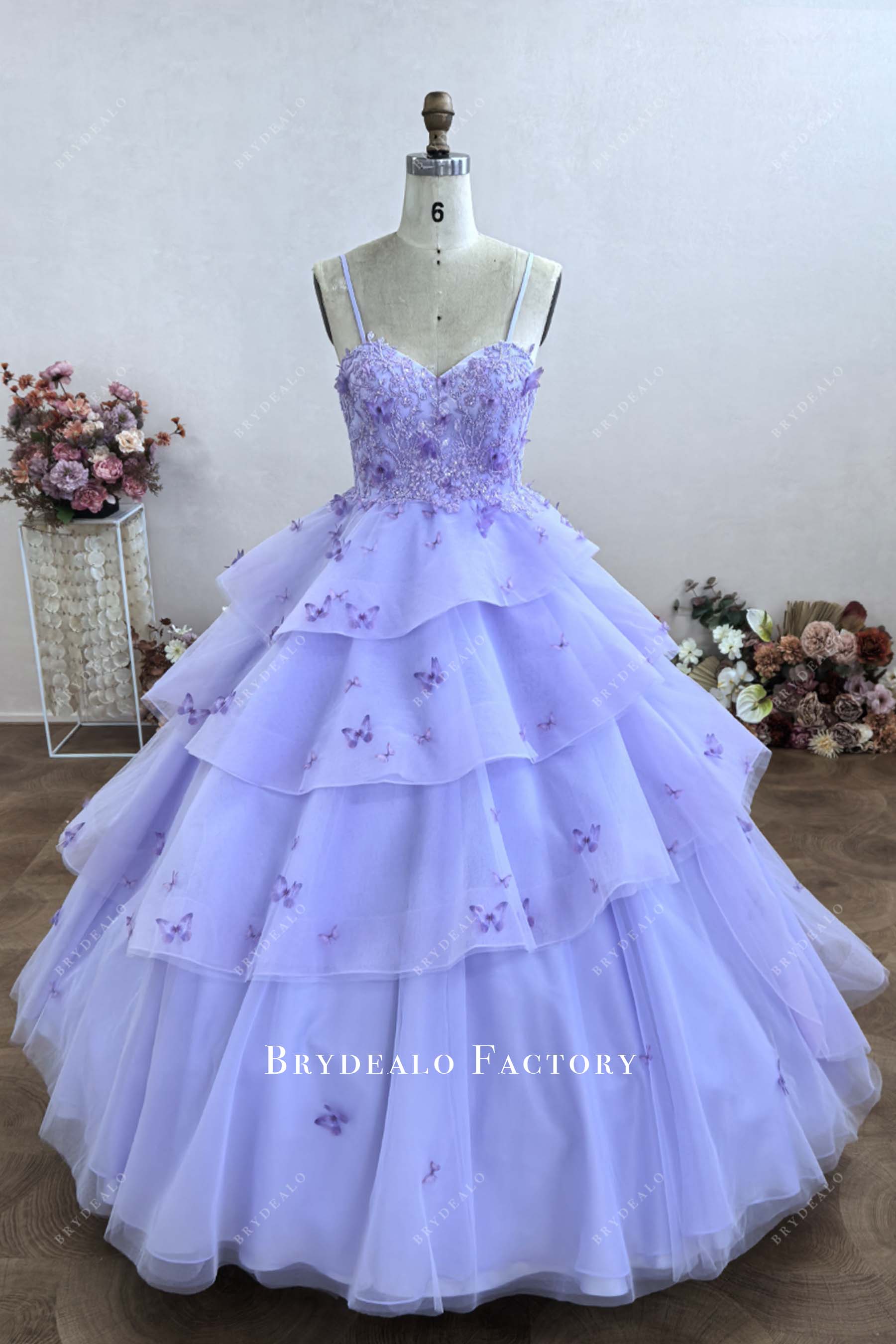 custom butterfly wedding dress