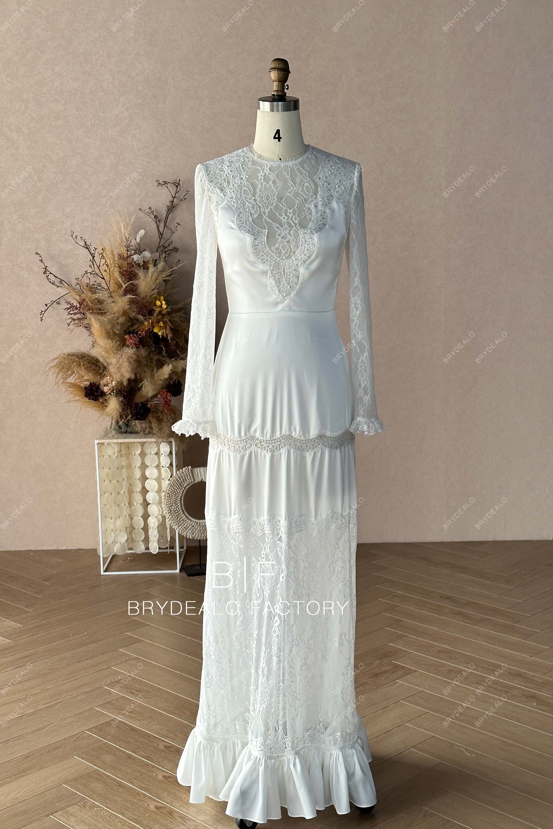 Private Label Lace Satin Custom Wedding Dress BR20232103
