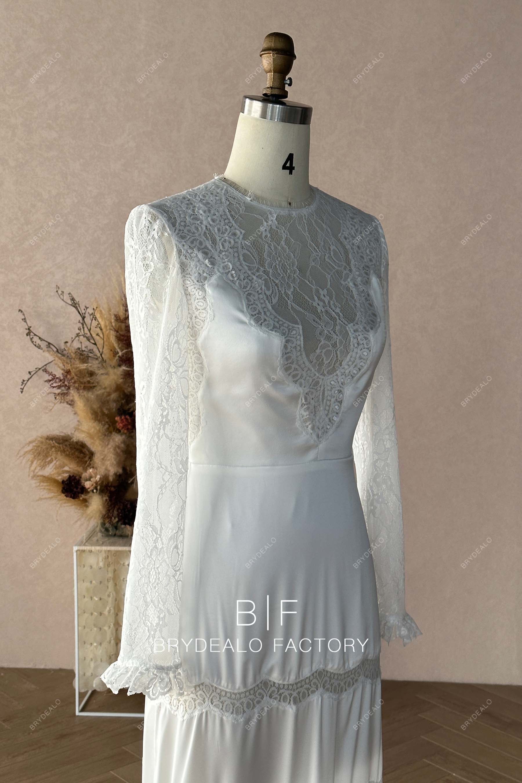 Private Label Lace Satin Custom Wedding Dress BR20232103
