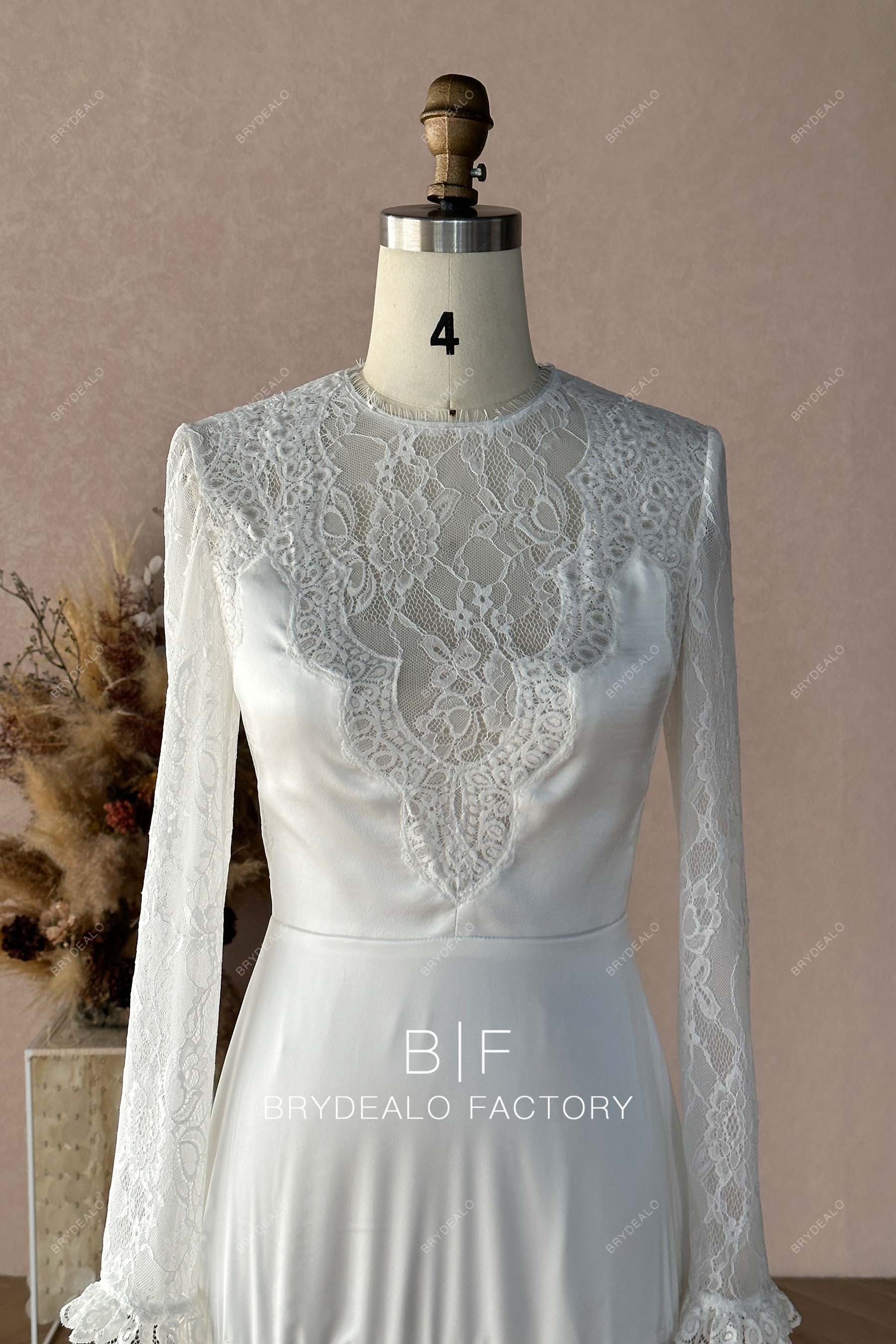 Private Label Lace Satin Custom Wedding Dress BR20232103