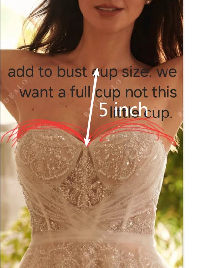 Custom Champagne Corset A-line Wedding Dress