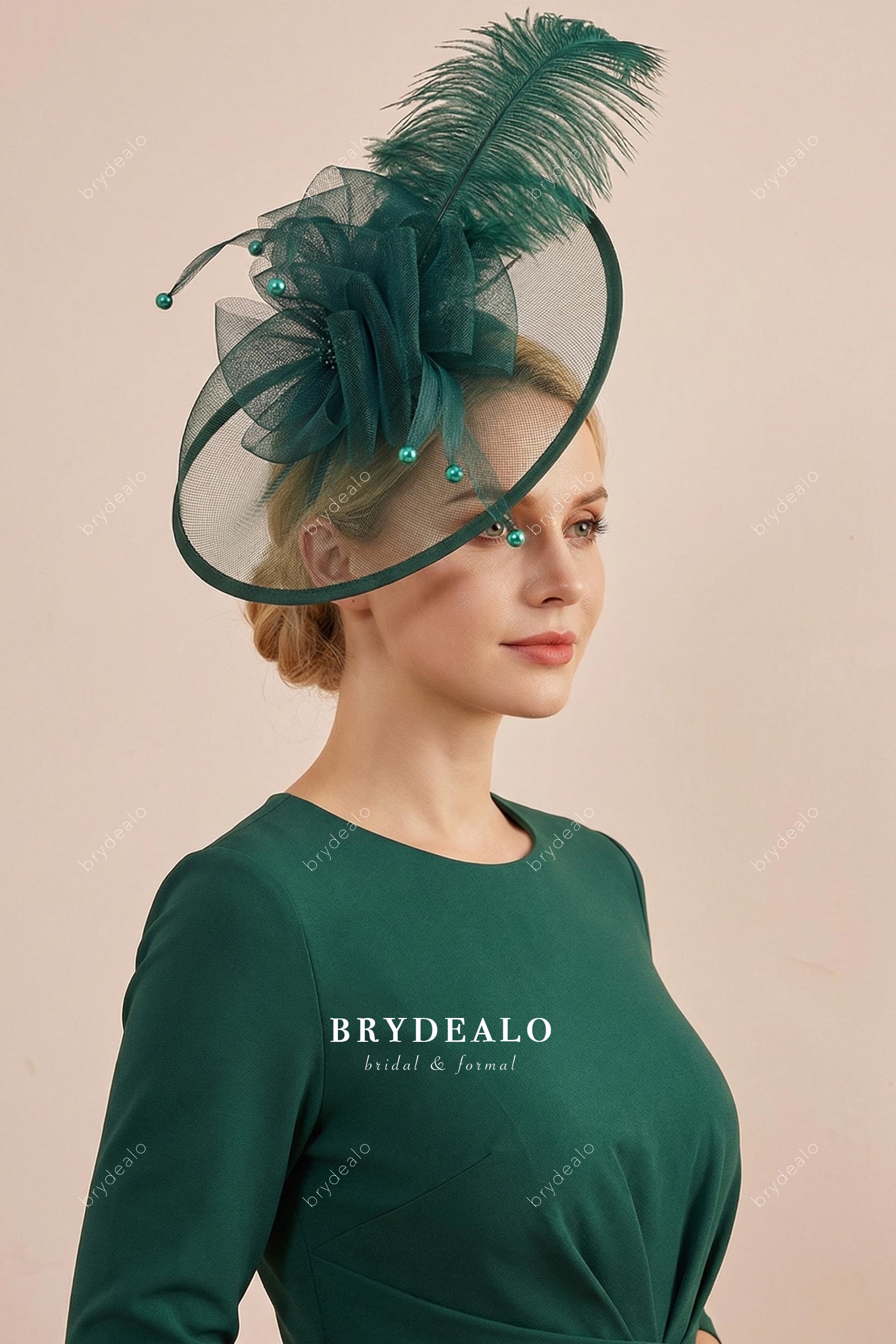 dark green horsehair hat