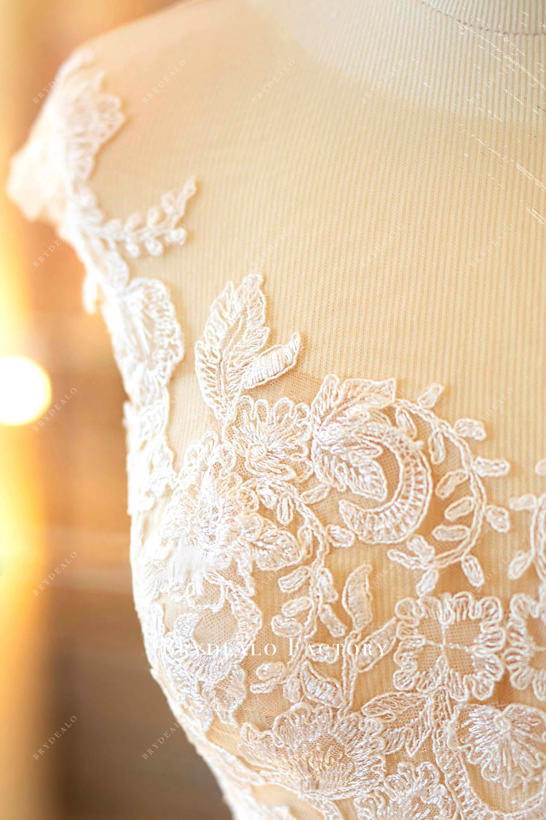 delicate cording flower lace top