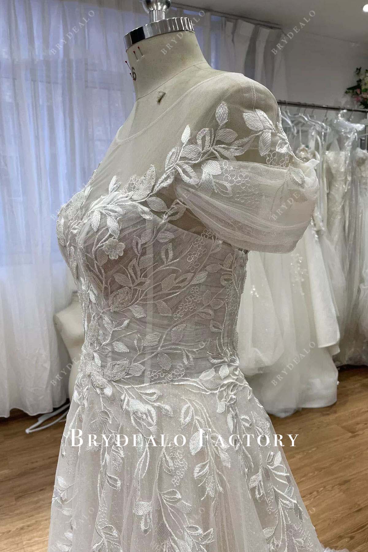 delicate lace wedding dress
