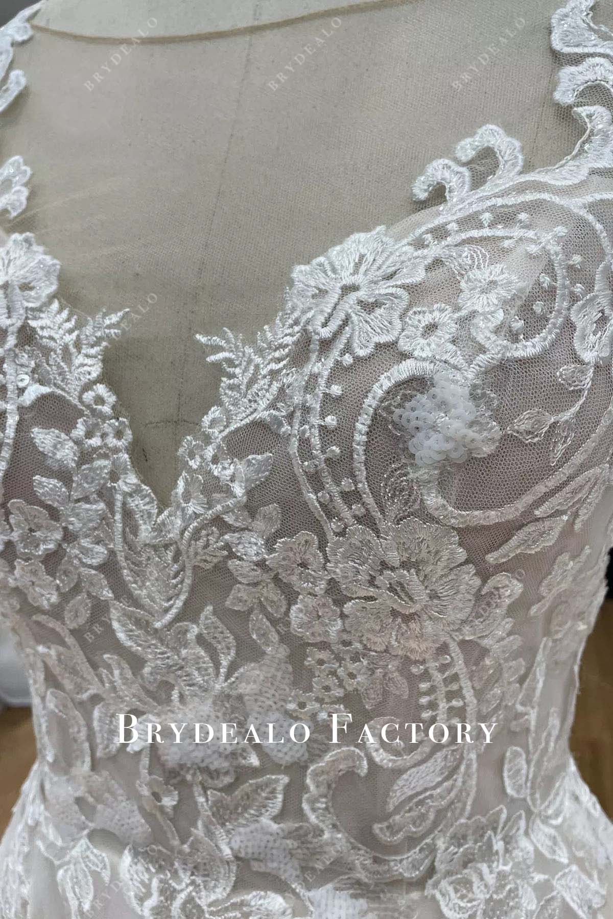 delicate lace wedding dress